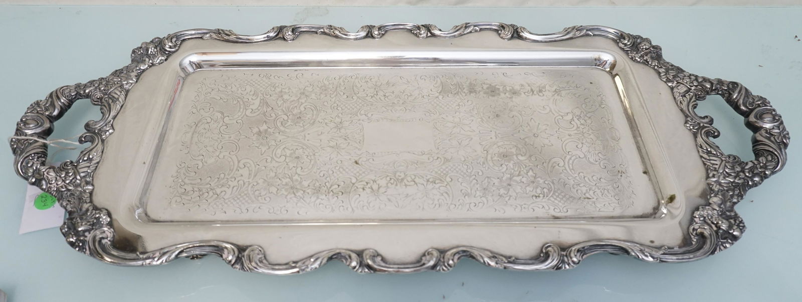 FINE SILVER PLATED RECTANGULAR TRAY (1 of 8)