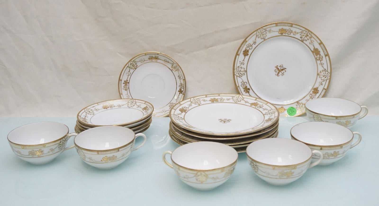 18 pc NIPPON PORCELAIN DESSERT TRIOS (1 of 5)