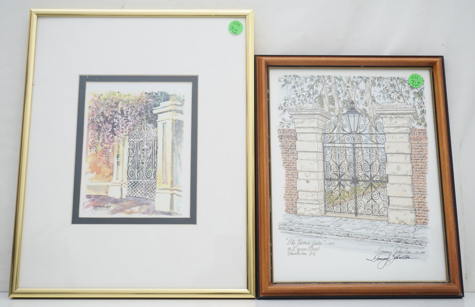 2 VINTAGE CHARLESTON GATES PRINTS (1 of 4)