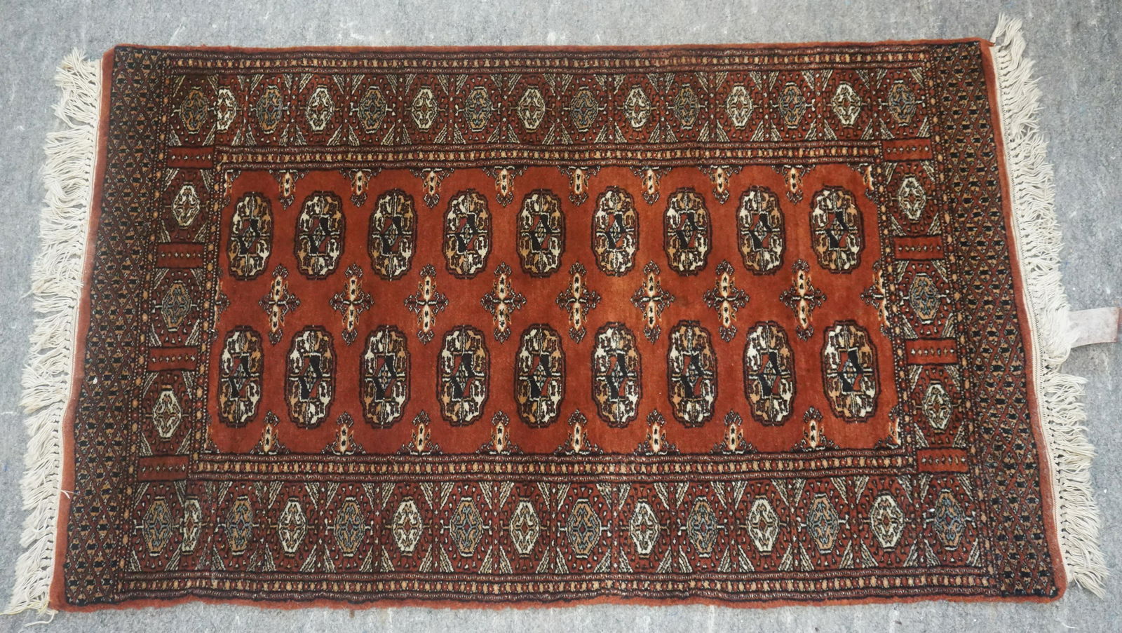 SEMI ANTIQUE HAND KNOTTED BOKHARA RUG (1 of 5)