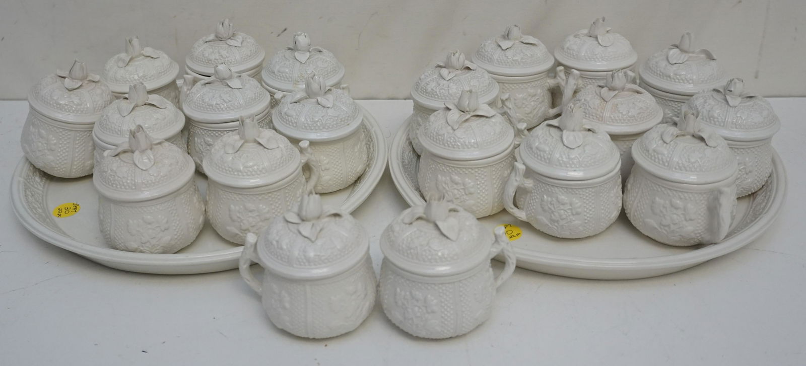 22 PC MOTTAHEDEH MUSEE DES ARTS LIDDED POT DE CREME CHOCOLATE SET (1 of 6)