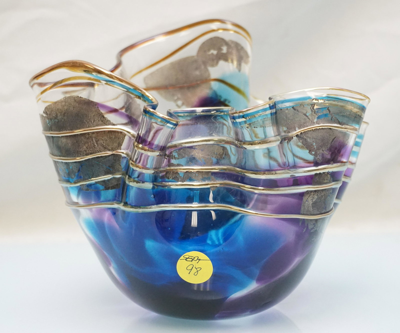 SCOTT & LAURA CURRY SIGNED ART GLASS BOWL (1 of 7)