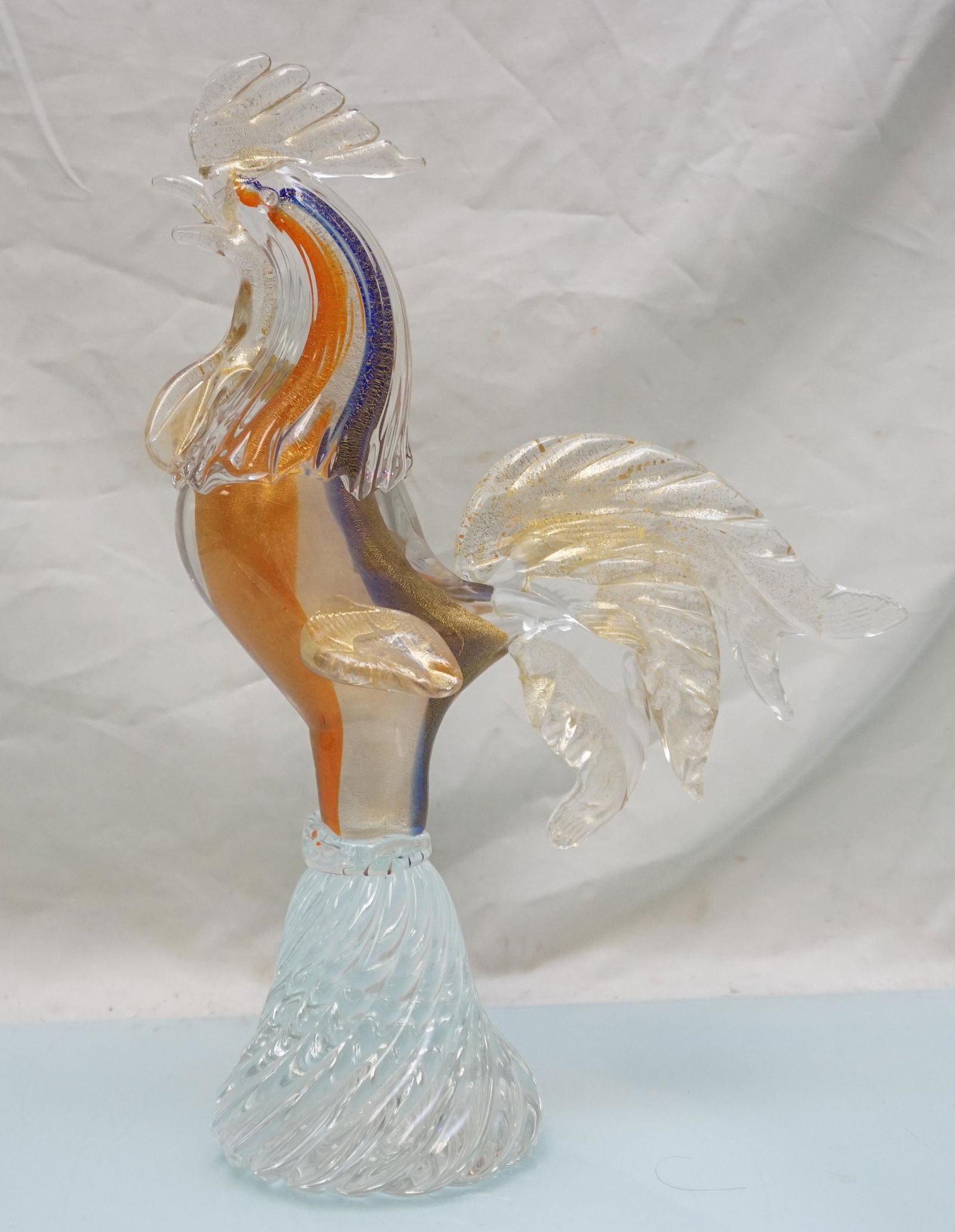 MID CENTURY MURANO AVENTURINE ROOSTER (1 of 7)