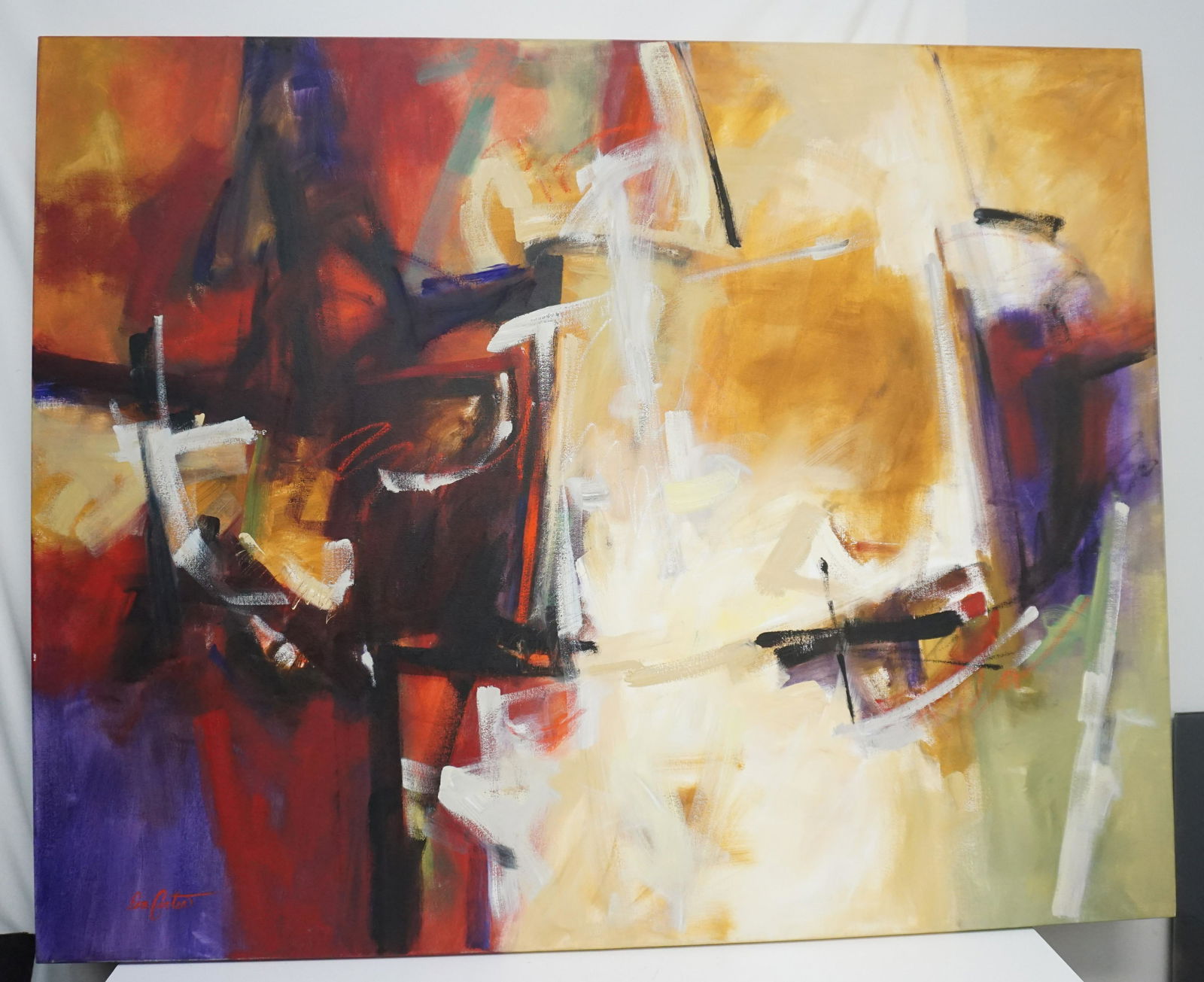 ORIGINAL OIL EVA CARTER "LIGHT & TIME FRACTURED" (1 of 6)