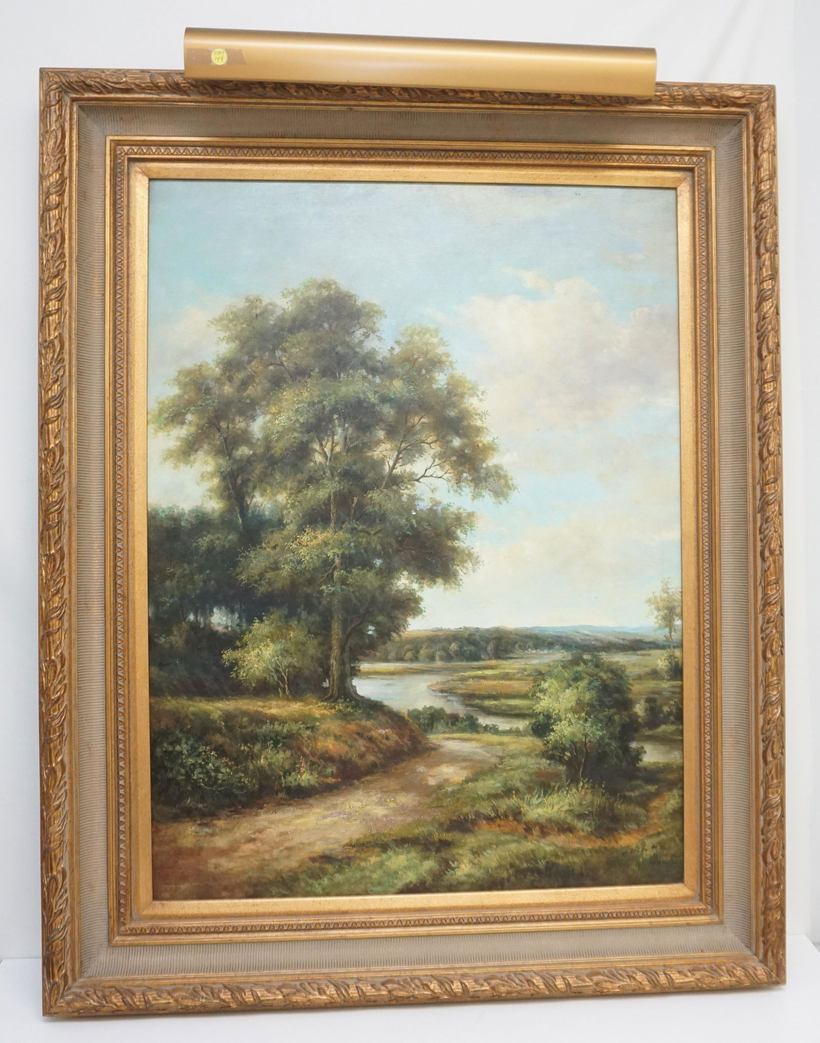 LARGE OIL LANDSCAPE FRAMED WITH LIGHT (1 of 6)