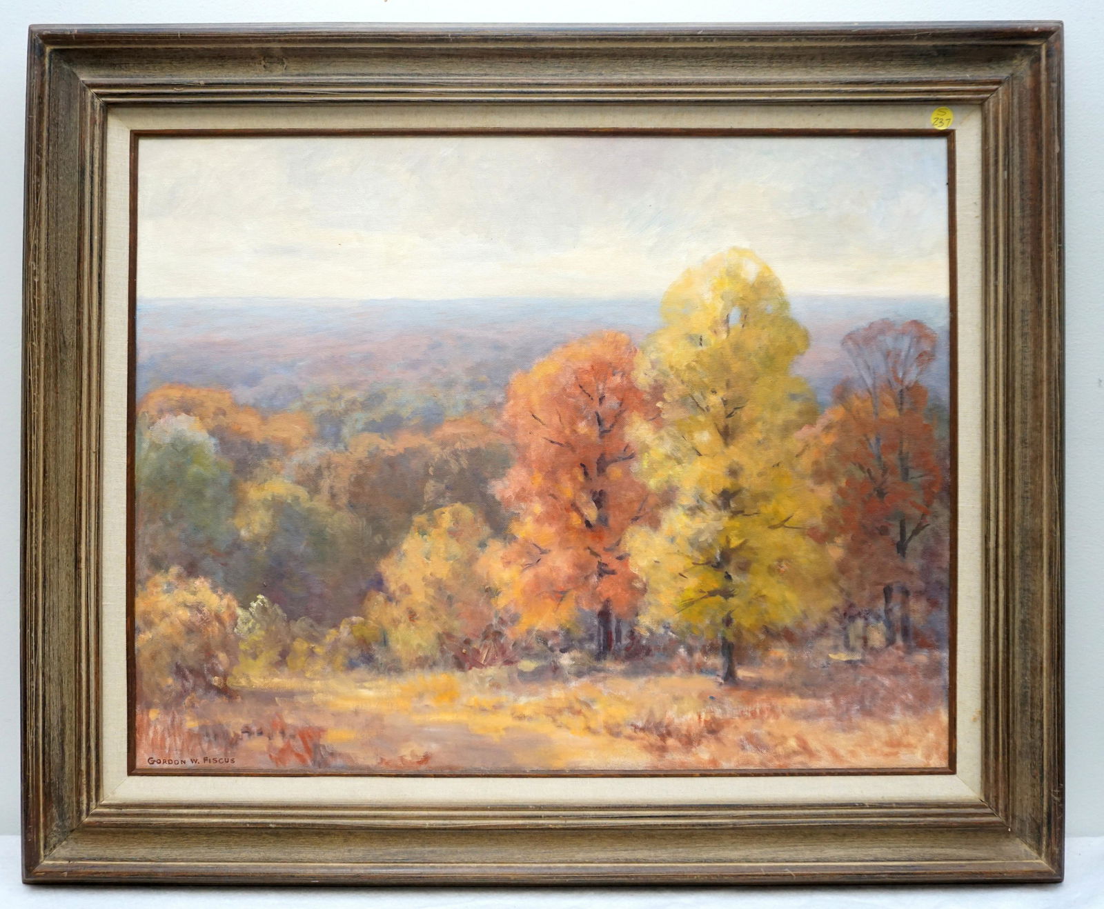 GORDON FISCUS (1902-2005) DISTANT VIEW BROWN COUNTY (1 of 7)