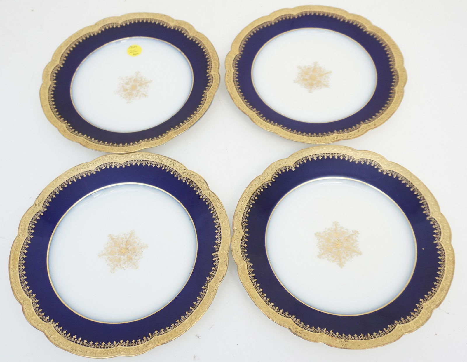 4 ANTIQUE LIMOGES FLOW BLUE PLATES (1 of 6)