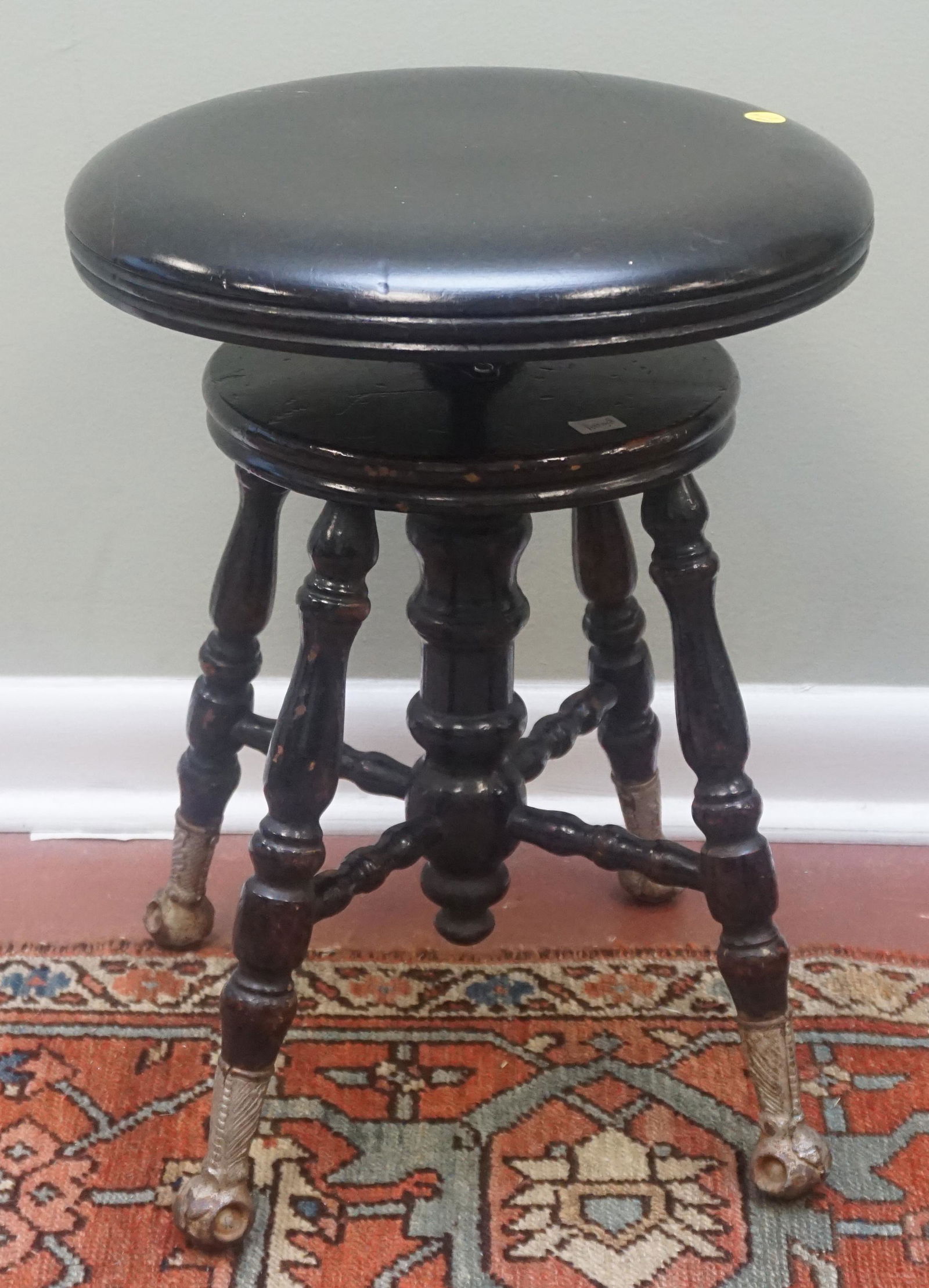 ANTIQUE CHARLES PARKER PIANO STOOL (1 of 4)