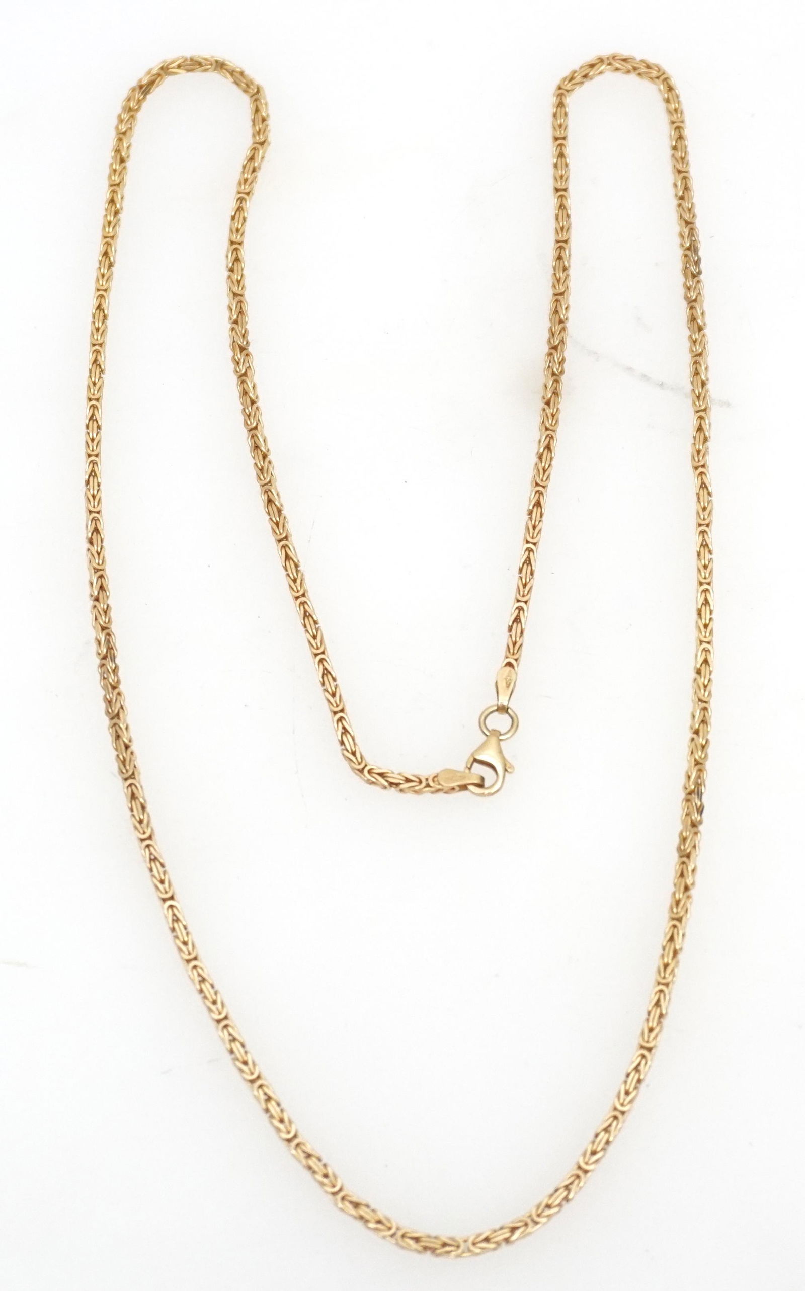 ESTATE 18KT GOLD 24.00" FANCY BOX CHAIN NECKLACE (21.75 GRAMS) (1 of 3)
