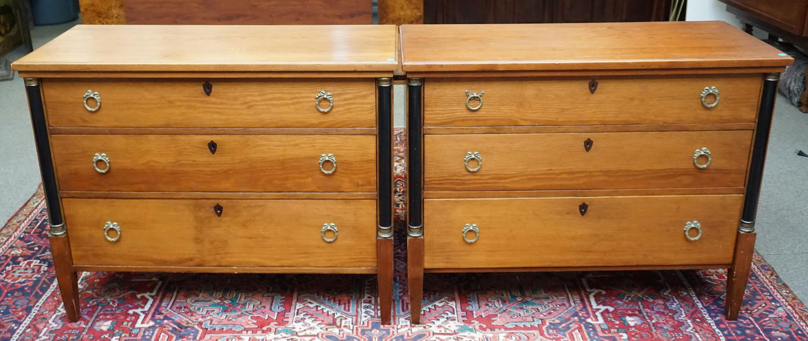 MATCHED PAIR ANTIQUE FRENCH PINE CHESTS (1 of 8)