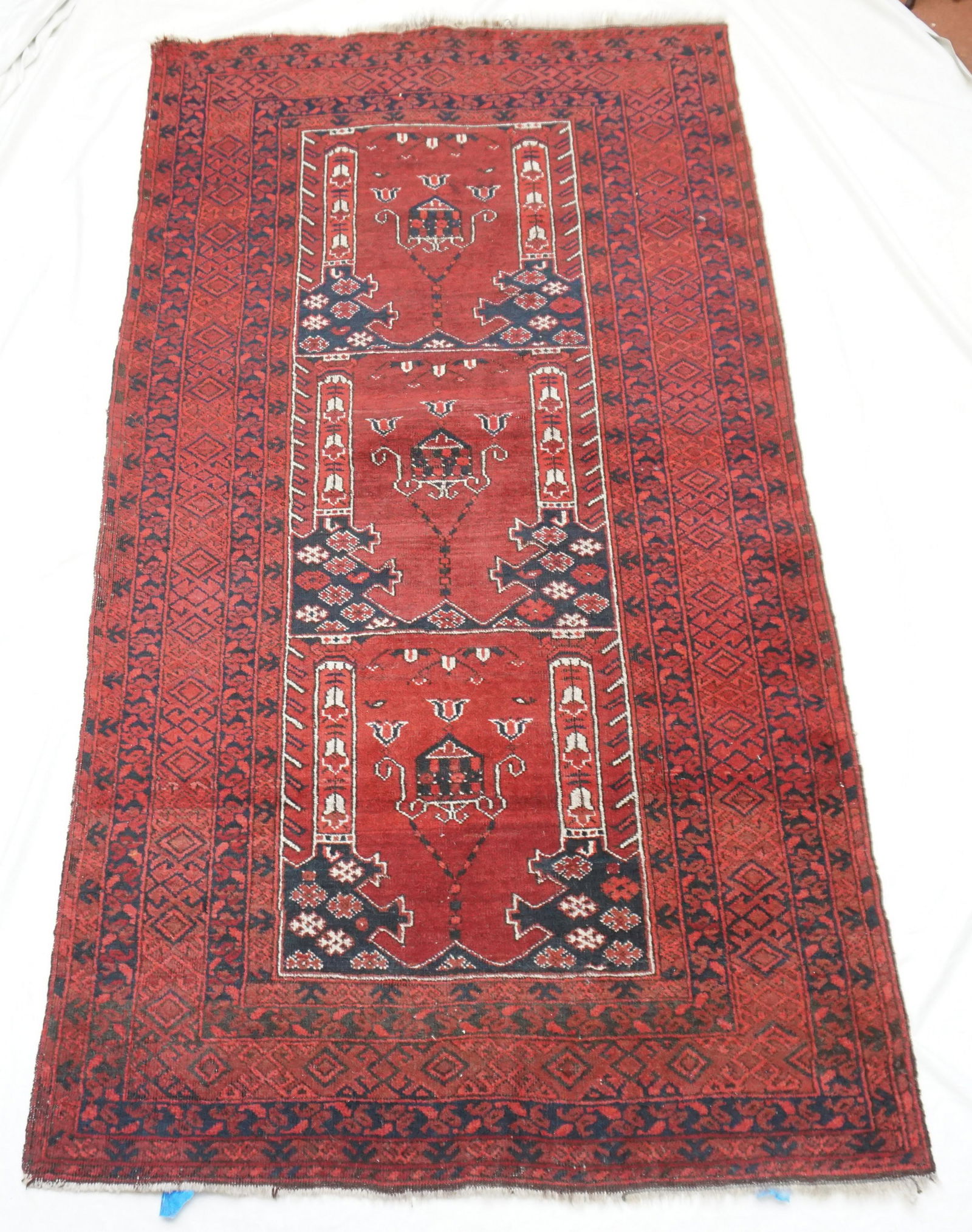 SEMI ANTIQUE AFGHANISTAN PRAYER RUG (1 of 7)