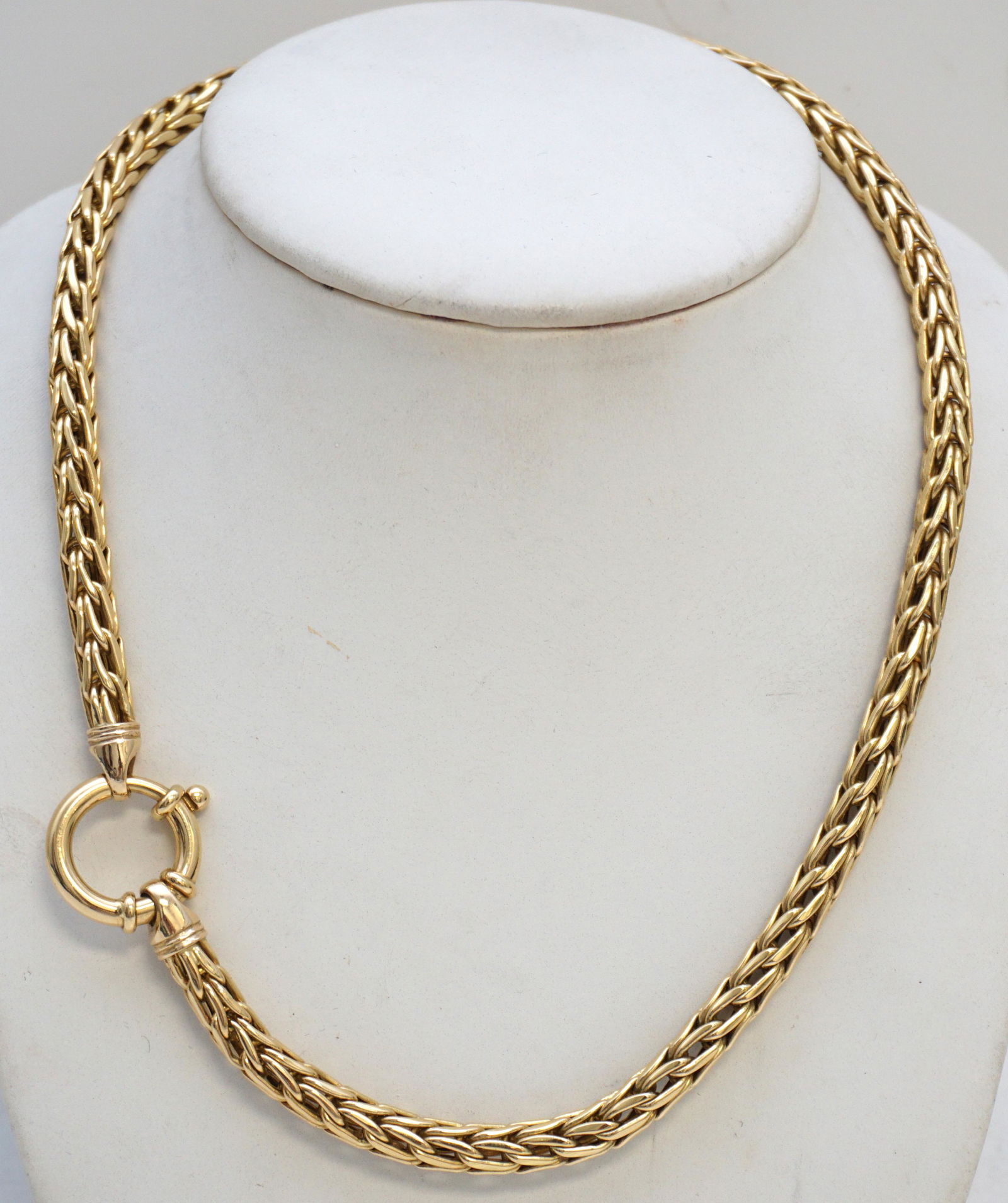 18KT LARGE ESTATE ROUND WHEAT CHAIN (66.70 GRAMS) (1 of 4)