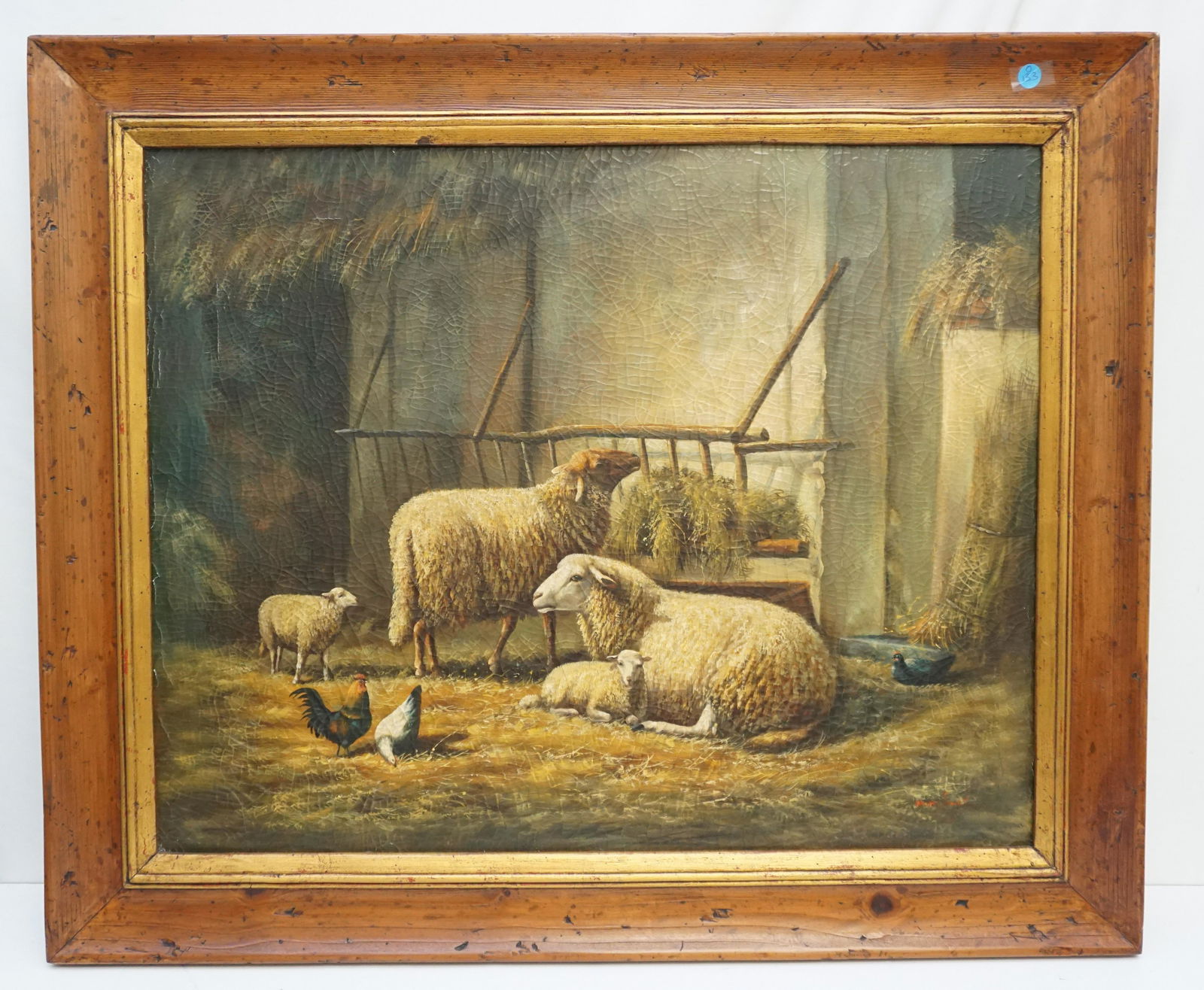 TREVOR JAMES OIL ON CANVAS SHEEP (1 of 8)
