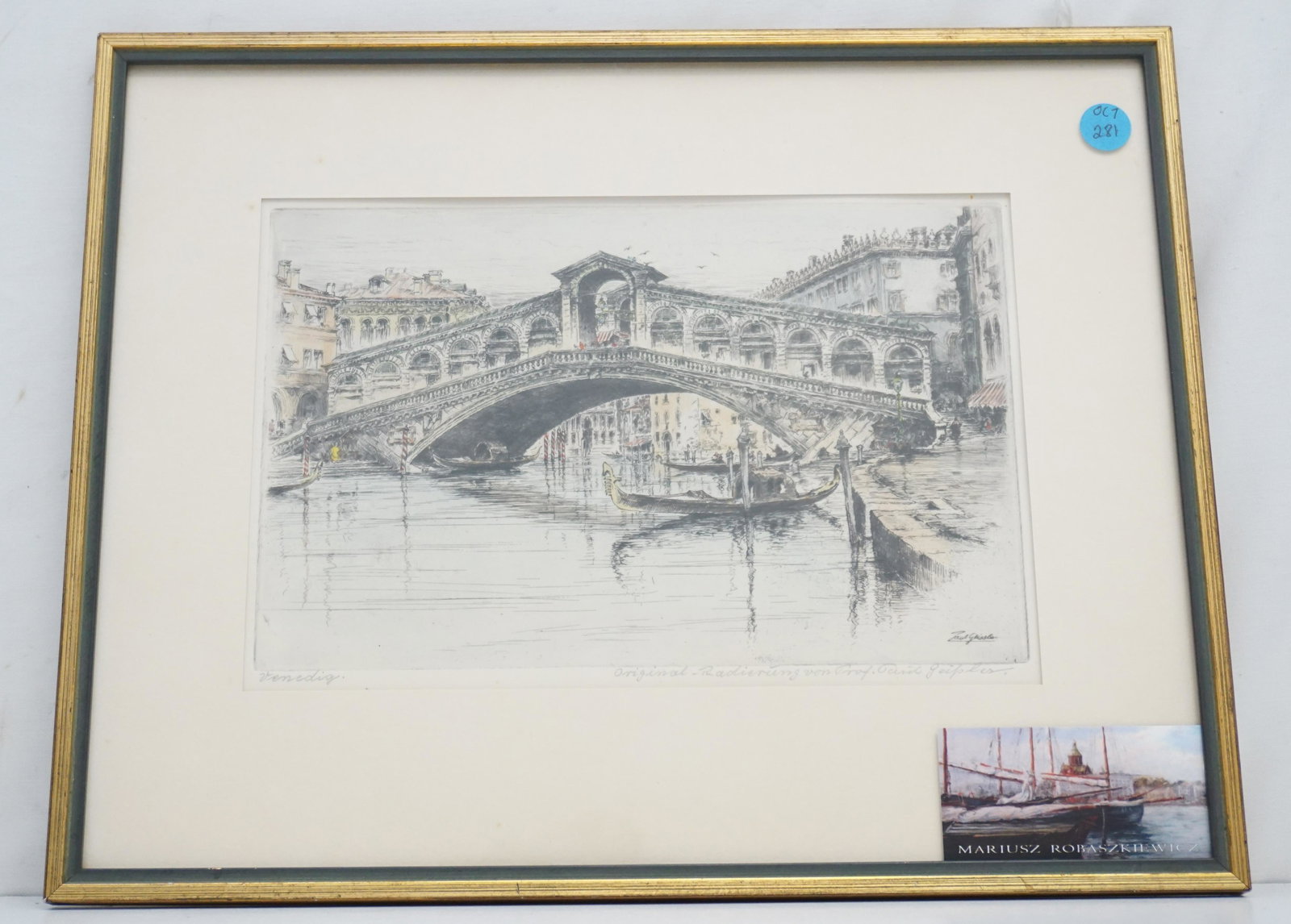 PAUL GEISSLER RIALTO BRIDGE VENICE ETCHING (1 of 6)