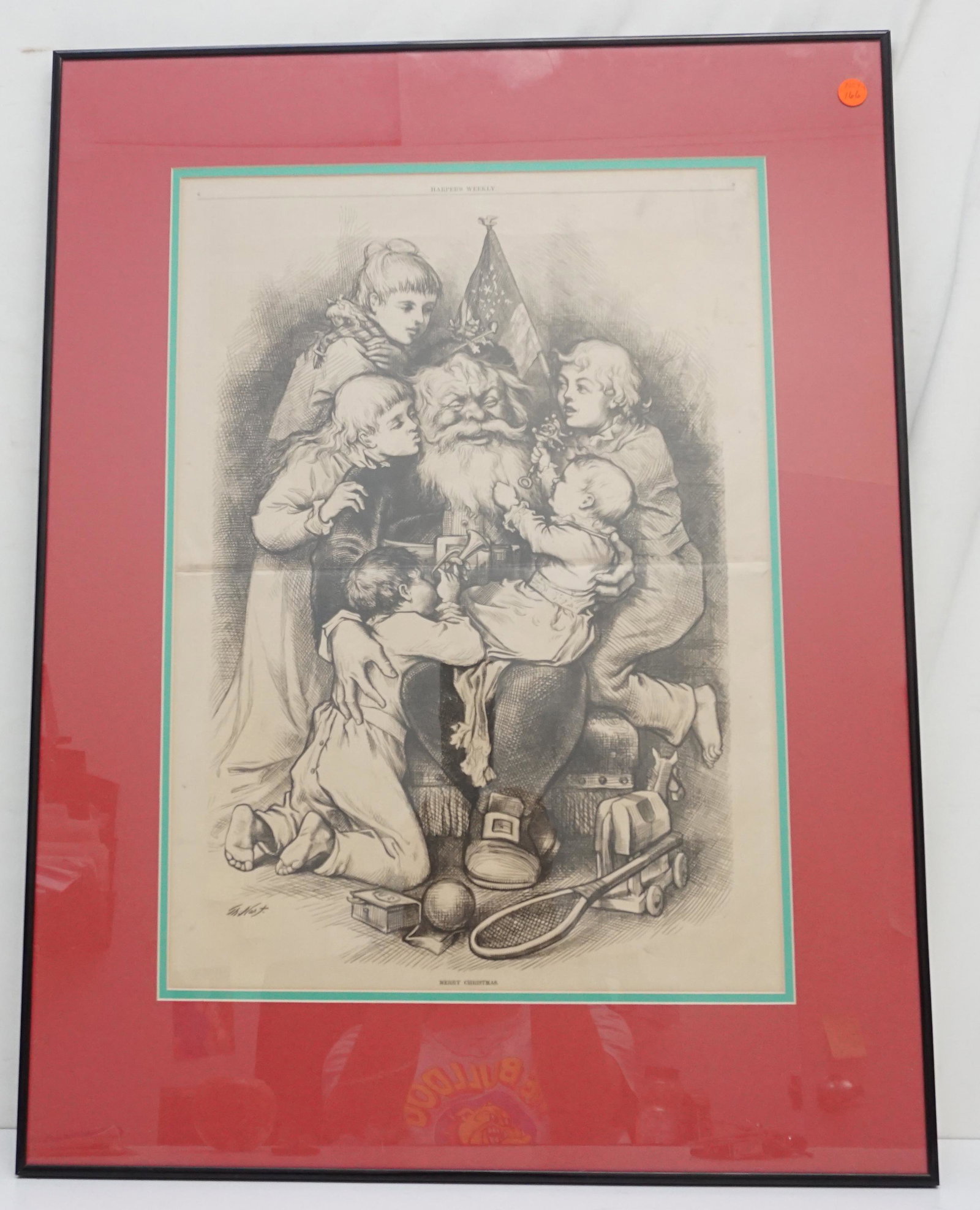 ORIGINAL ENGRAVING THOMAS NAST SANTA 1879 HARPERS WEEKLY (1 of 8)