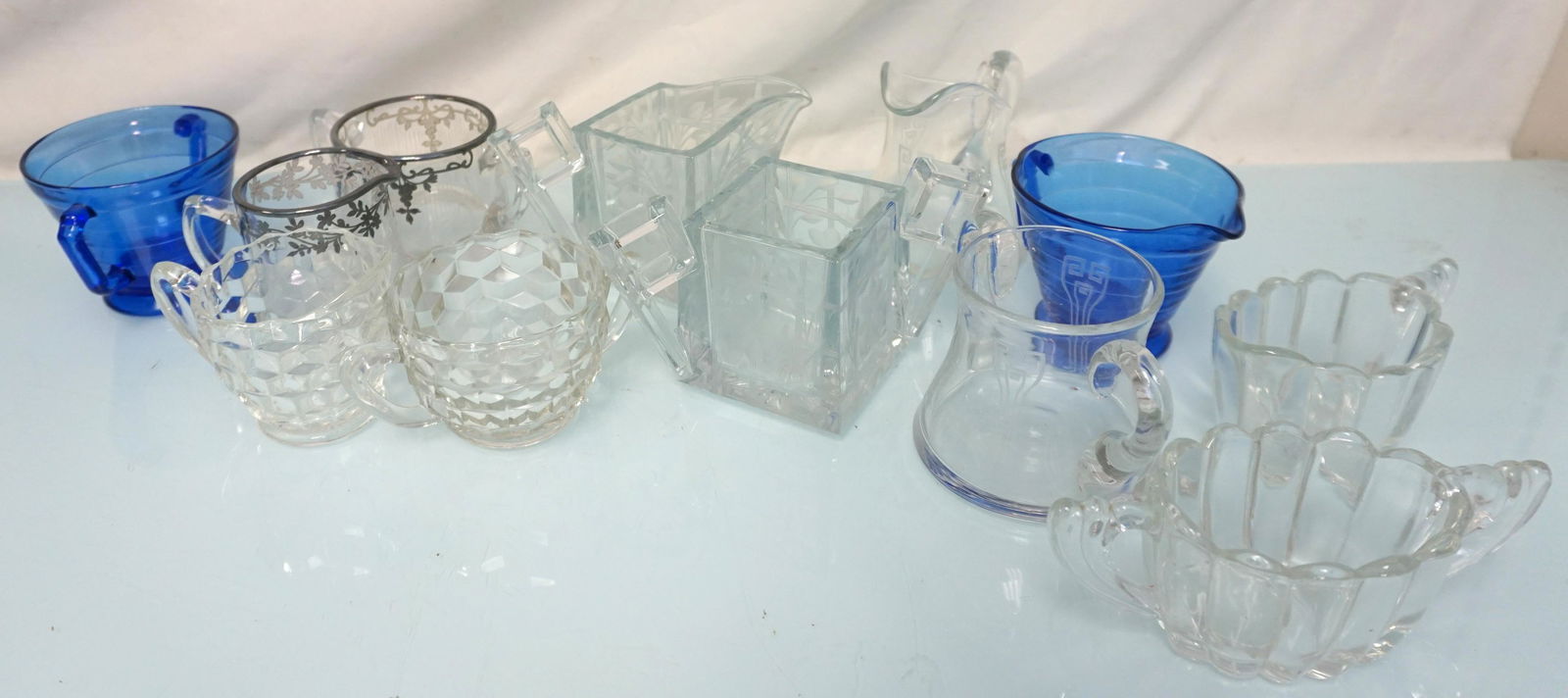 12 pc ART DECO CREAM & SUGARS (1 of 5)