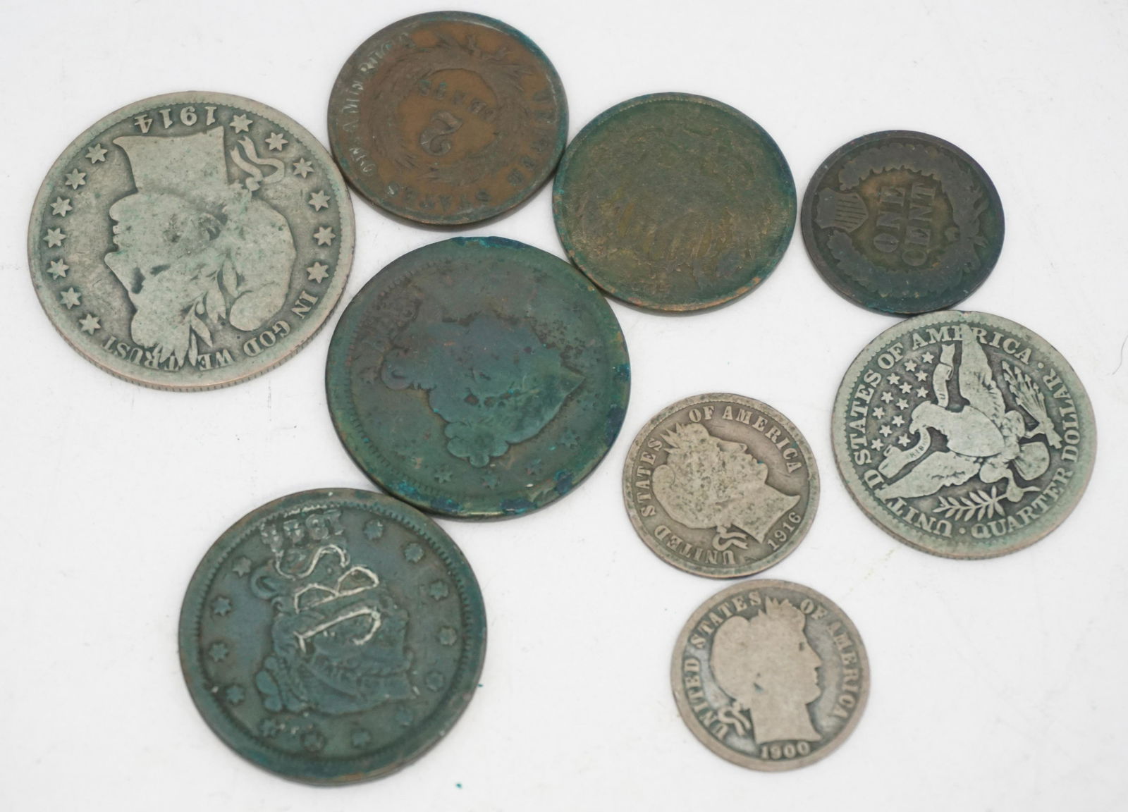 GROUP ANTIQUE AMERICAN COINS BARBER (1 of 1)