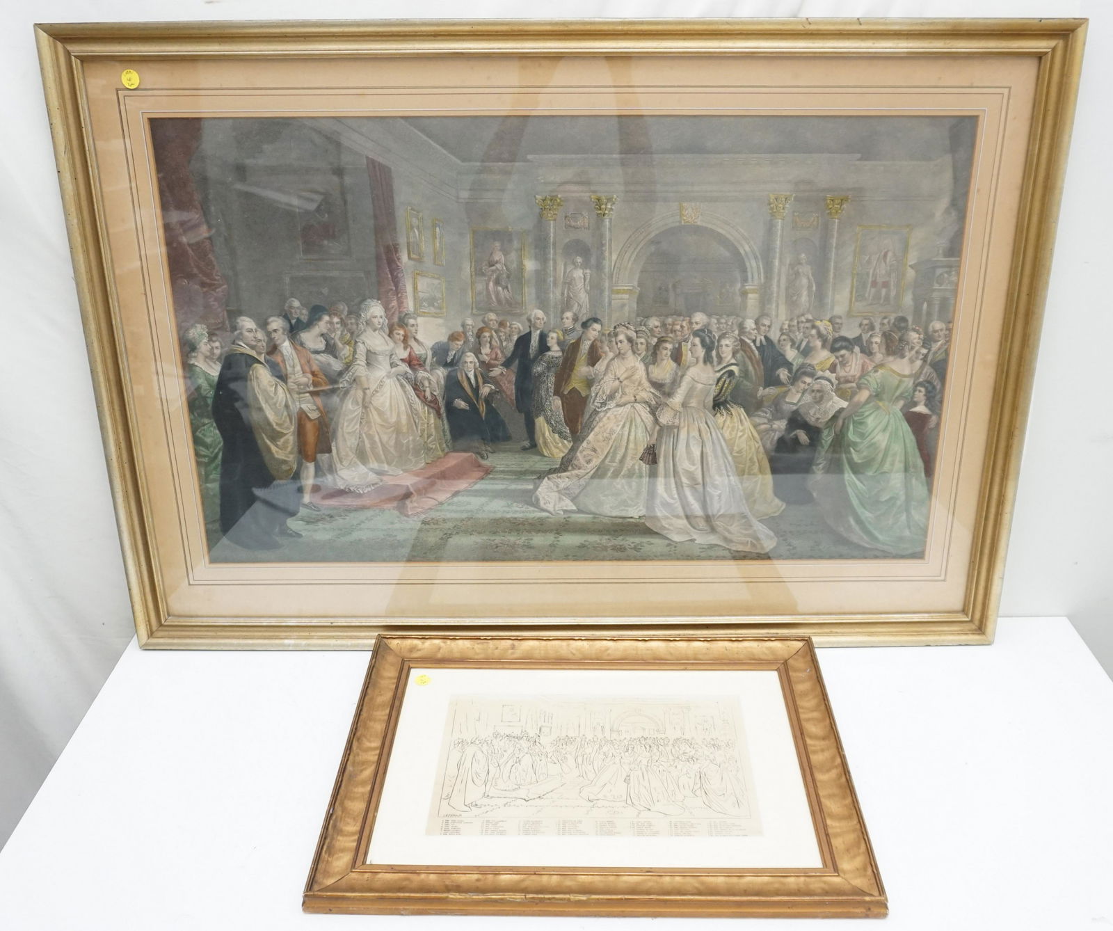 LADY WASHINGTONS RECEPTION COLOR ENGRAVING (1 of 6)