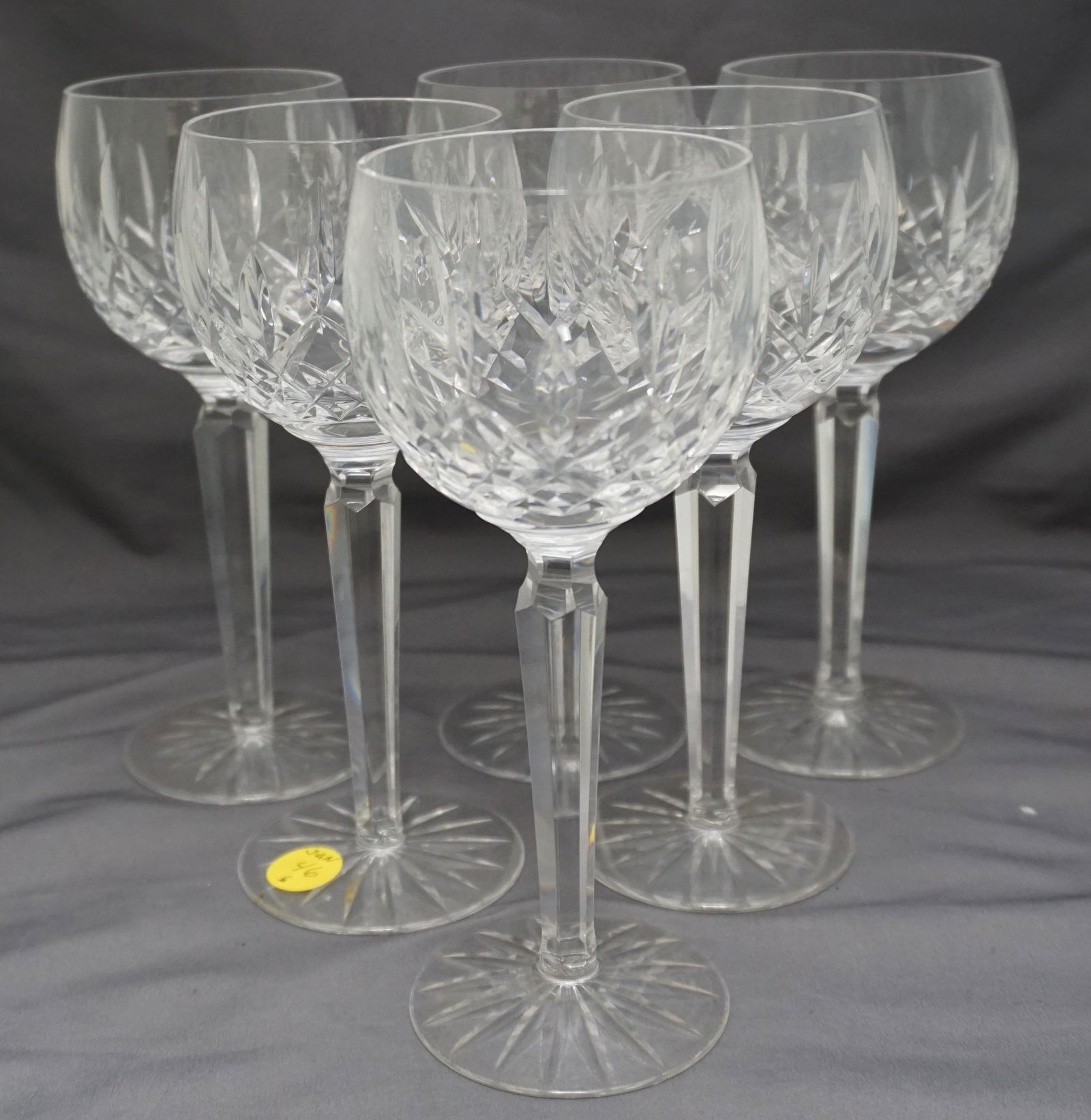 6 Waterford Lismore Balloon Wine Glasses