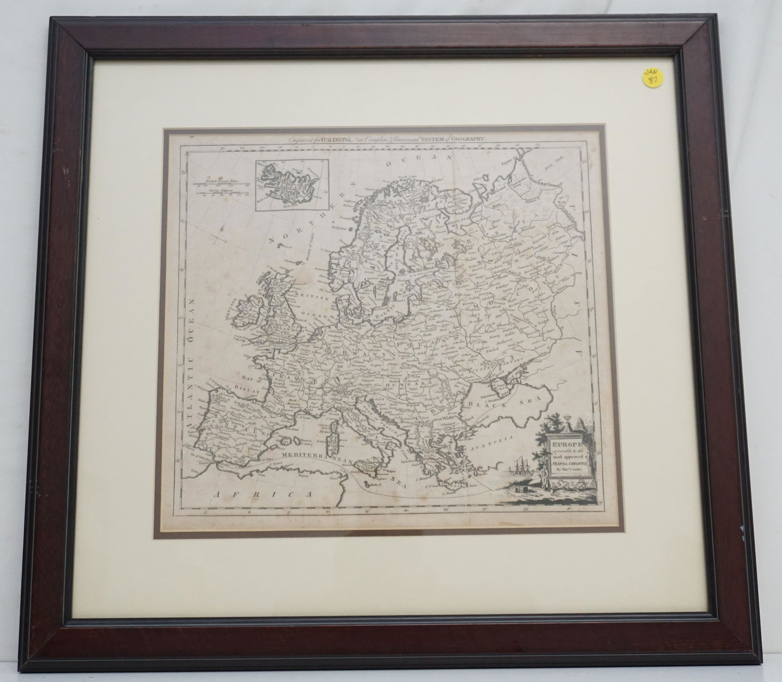 1782 COPPERPLATE ENGRAVED MAP OF EUROPE (1 of 7)