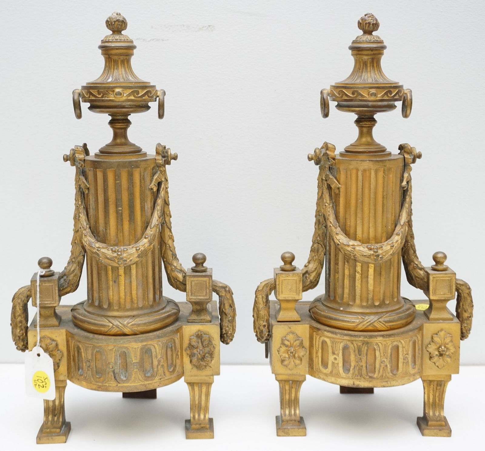 NAPOLEON III GILT BRONZE CHENETS (1 of 8)