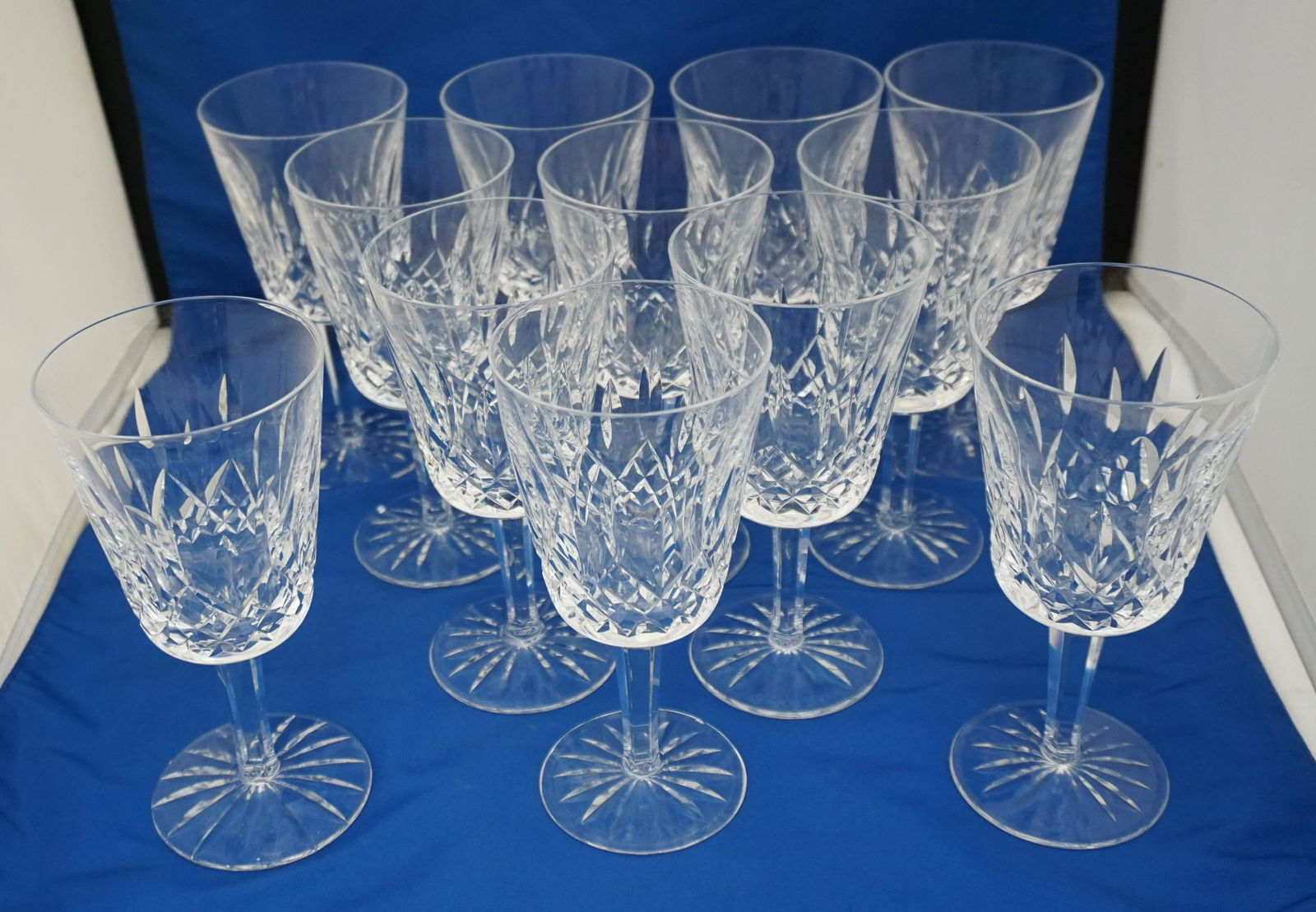 12 WATERFORD CRYSTAL LISMORE GOBLETS (1 of 7)
