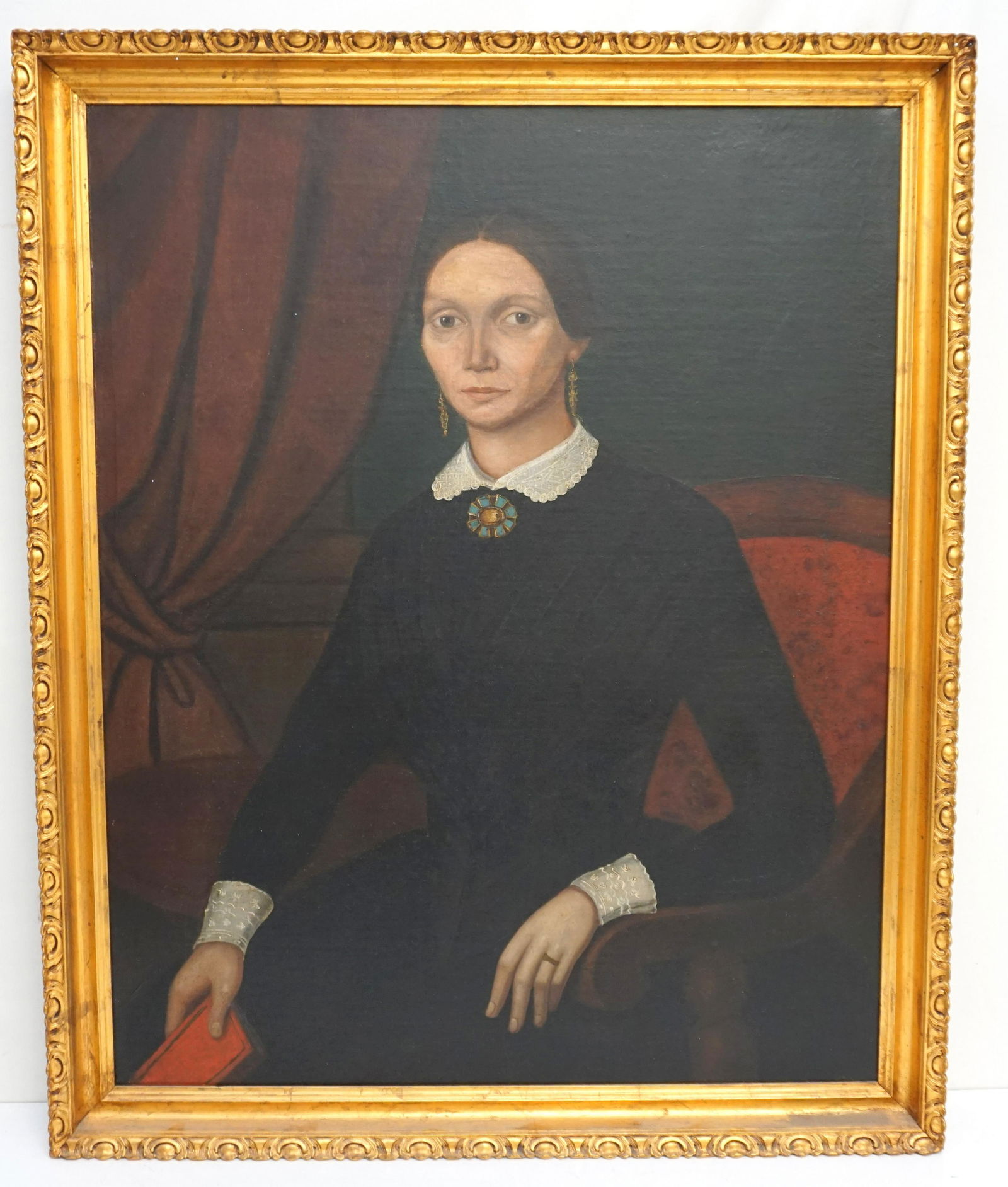 LARGE 19TH C. PORTRAIT OF A LADY (1 of 7)