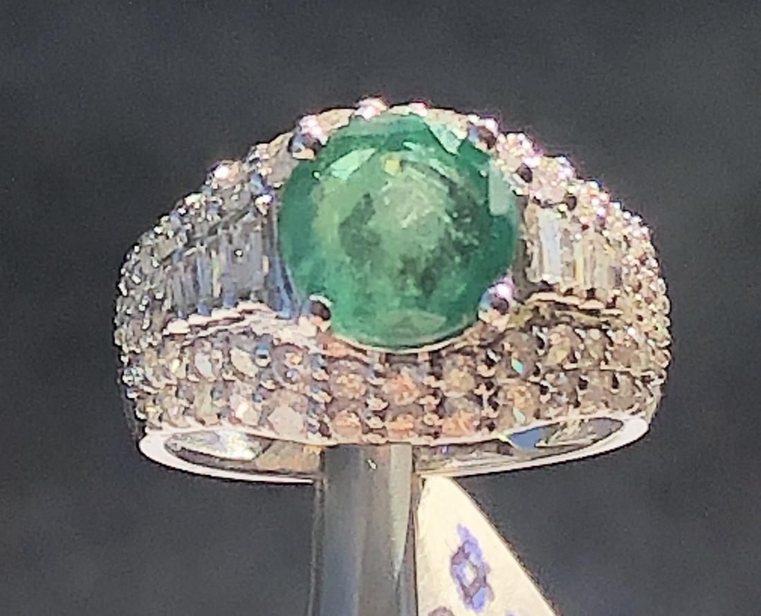 2.30 CT EMERALD & 1.42CT/TW DIAMOND RING (1 of 6)