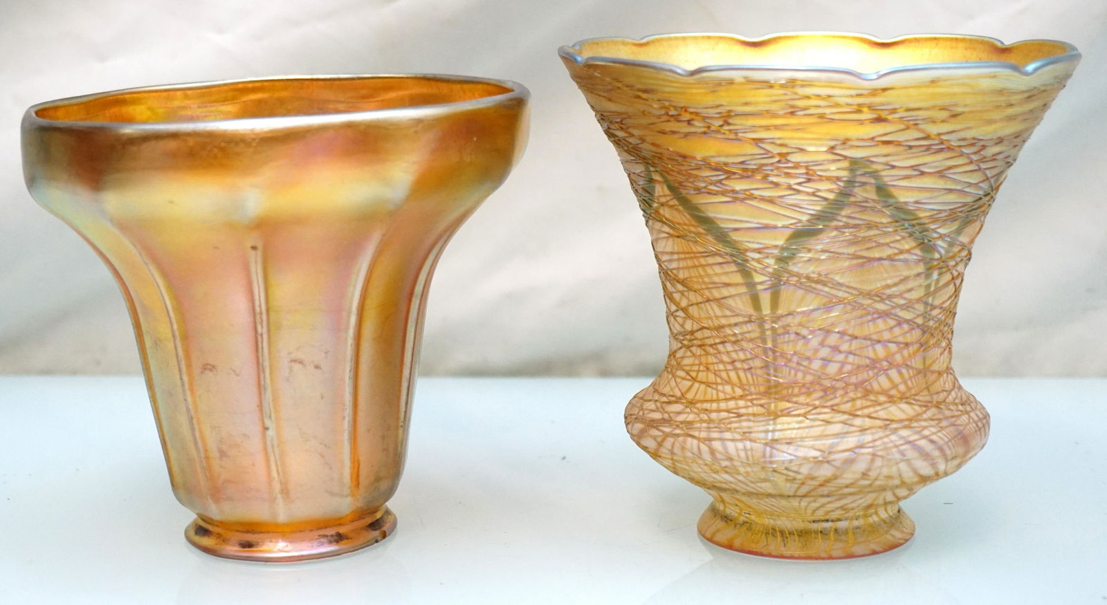 QUEZEL & STEUBEN IRIDESCENT ANTIQUE SHADES (1 of 6)