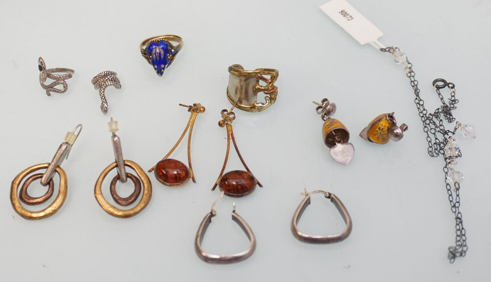 8 PC STERLING JEWELRY INCL AMBER (1 of 5)