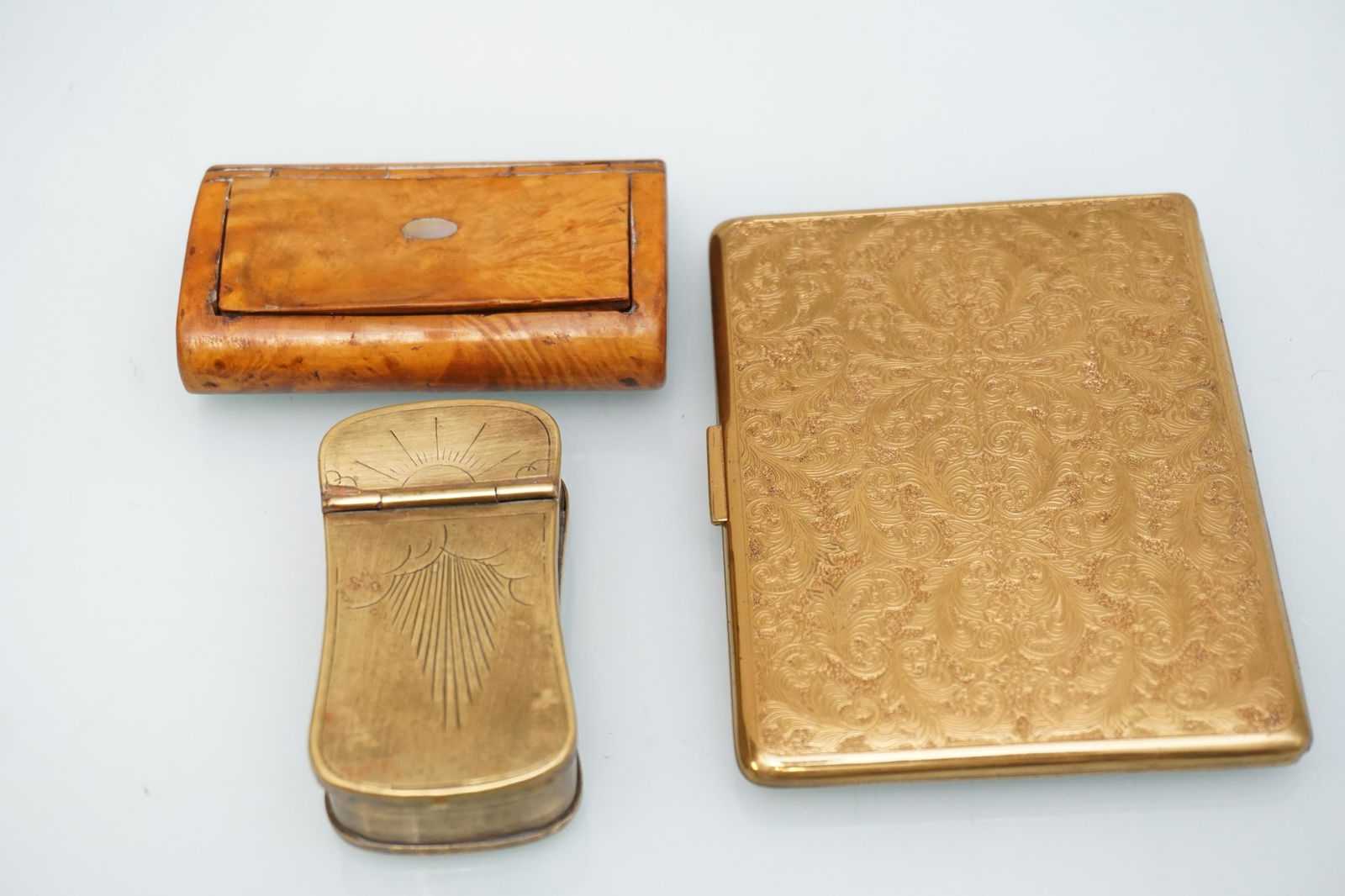 3 pc VINTAGE CIGARETTE - MATCH CASES (1 of 5)