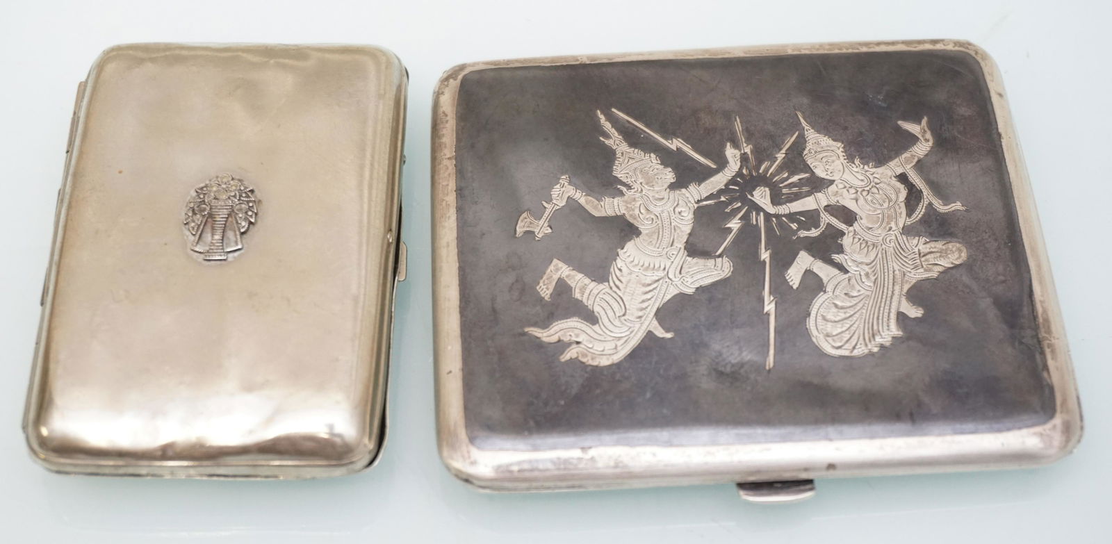 2 STERLING & SILVER CIGARETTE / CARD CASE (1 of 6)