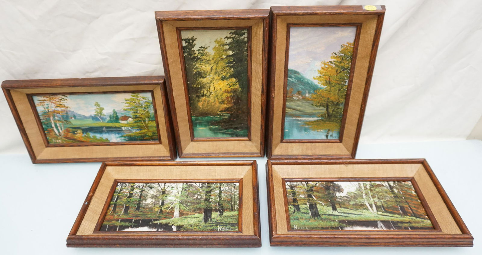 5 MID CENTURY LANDSCAPE PAINTINGS FRAMED (1 of 6)
