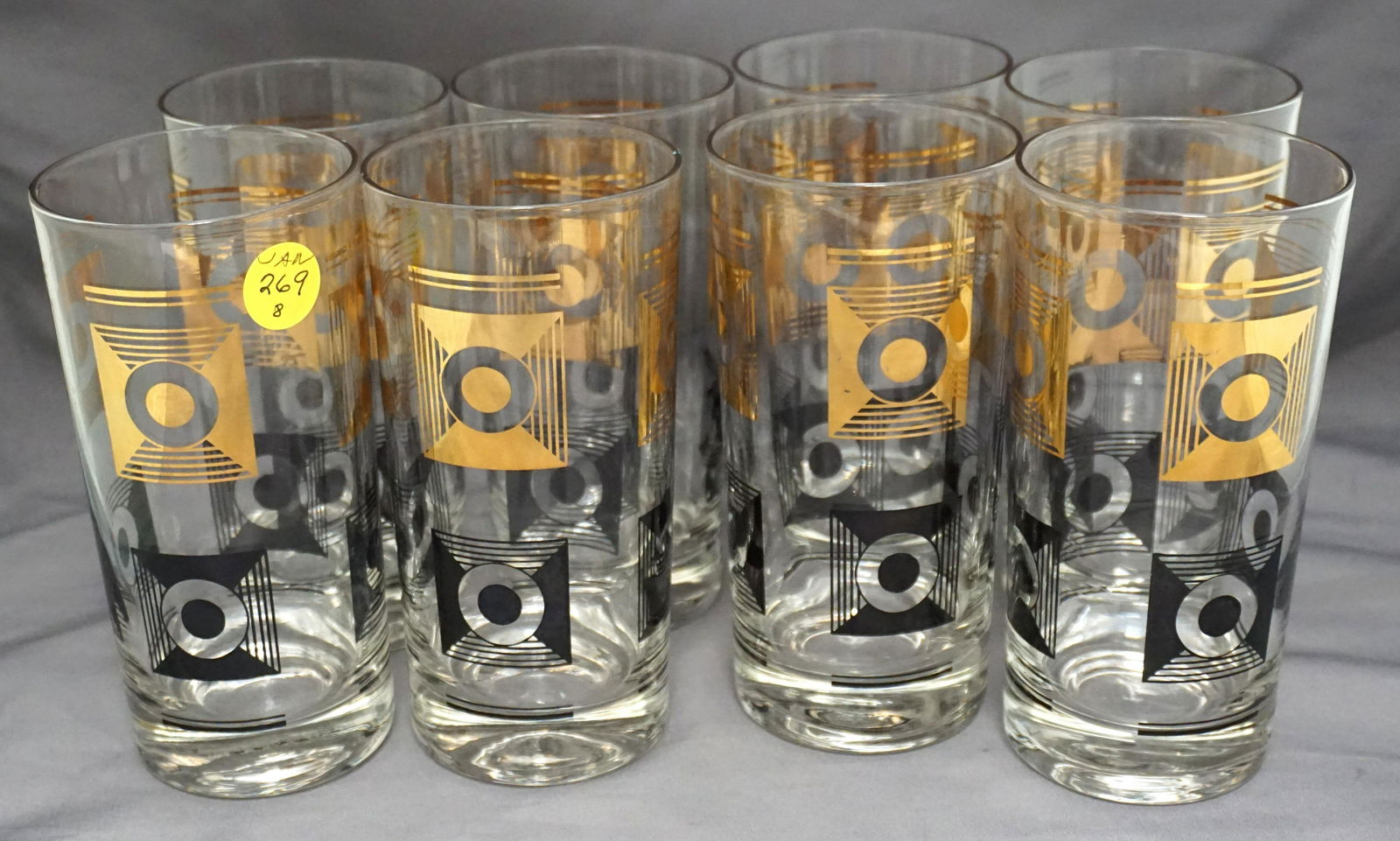 8 MCM HIGHBALL GLASSES GEOMETRIC (1 of 3)