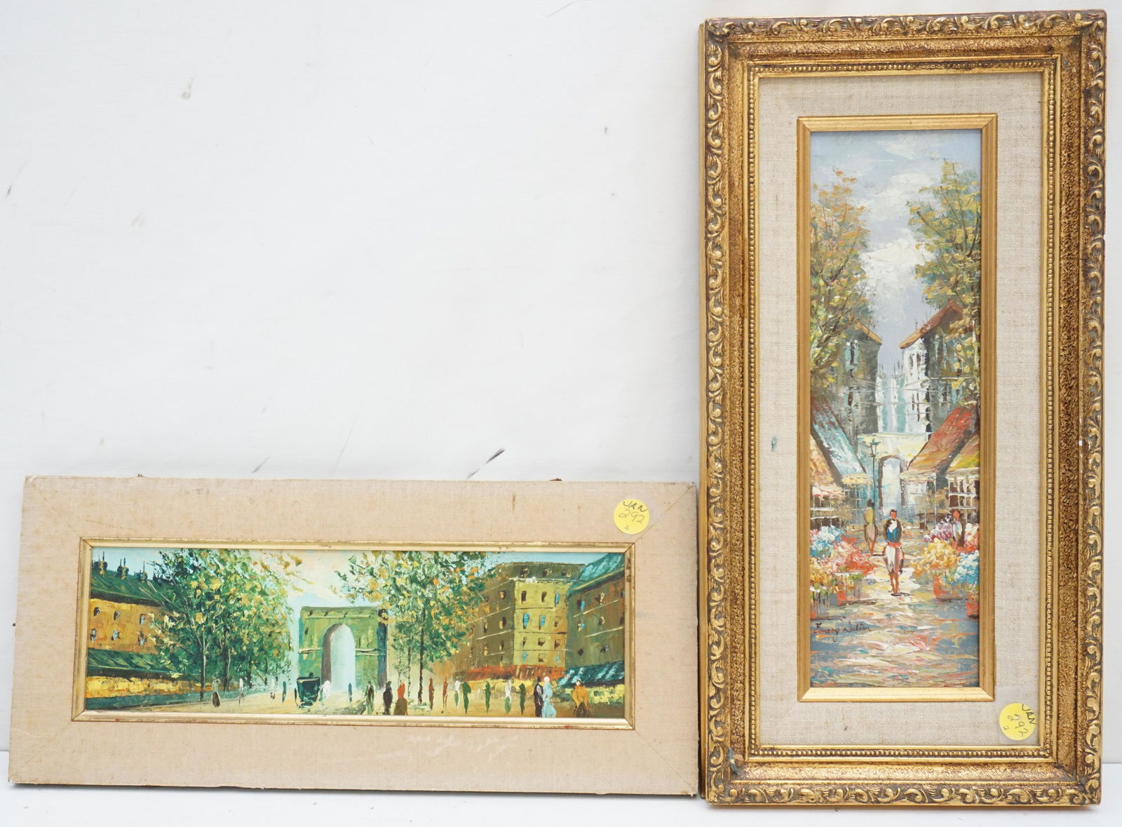 2 MCM PARIS PAINTINGS ON BOARD (1 of 5)