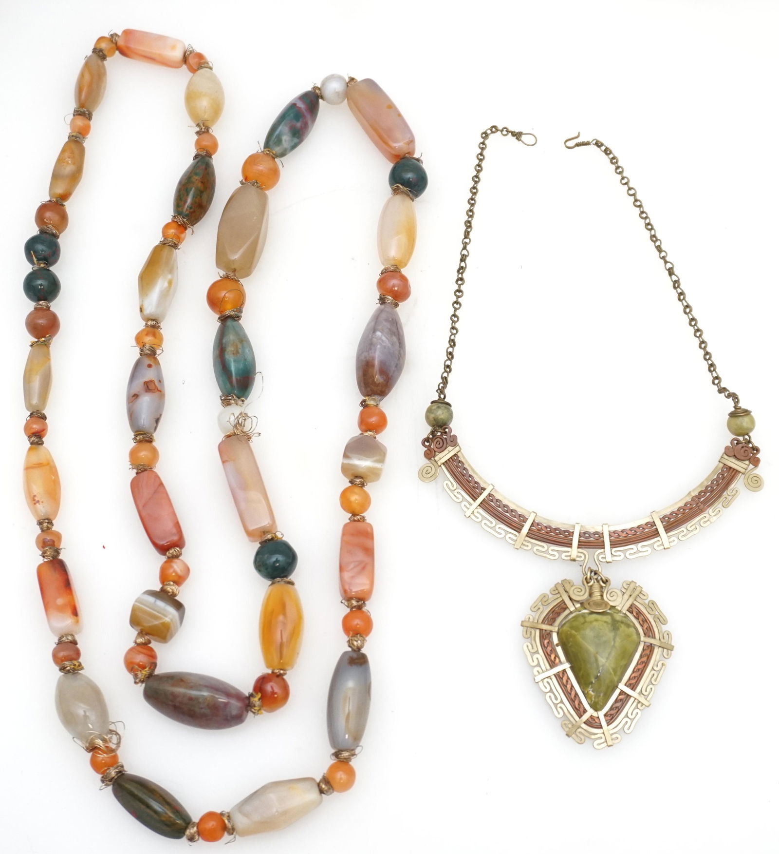 2- JASPER & QUARTZ & RHYOLITE NECKLACES (1 of 4)