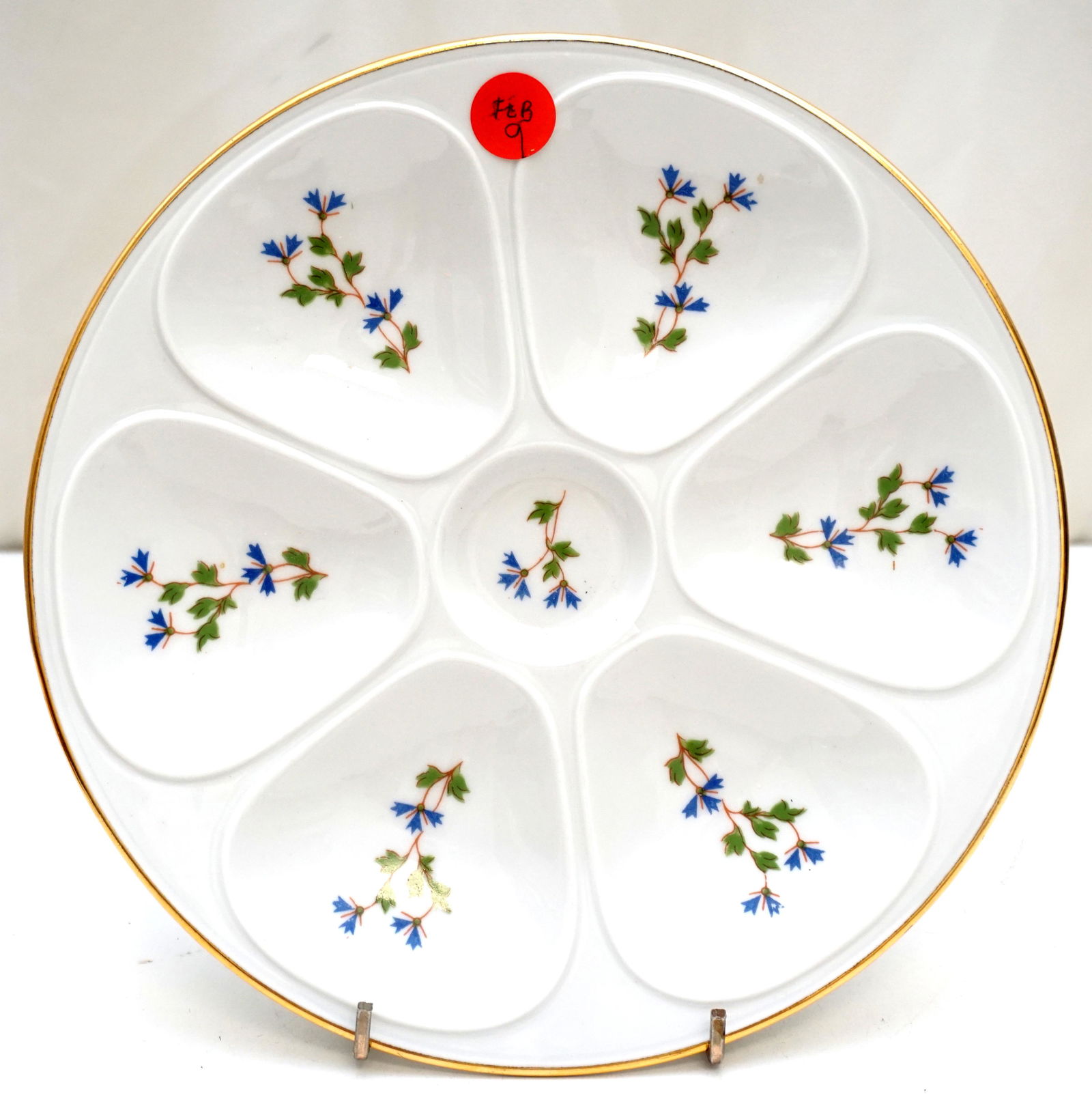 FRENCH LIMOGES OYSTER PLATE AU BARBEAU (1 of 3)