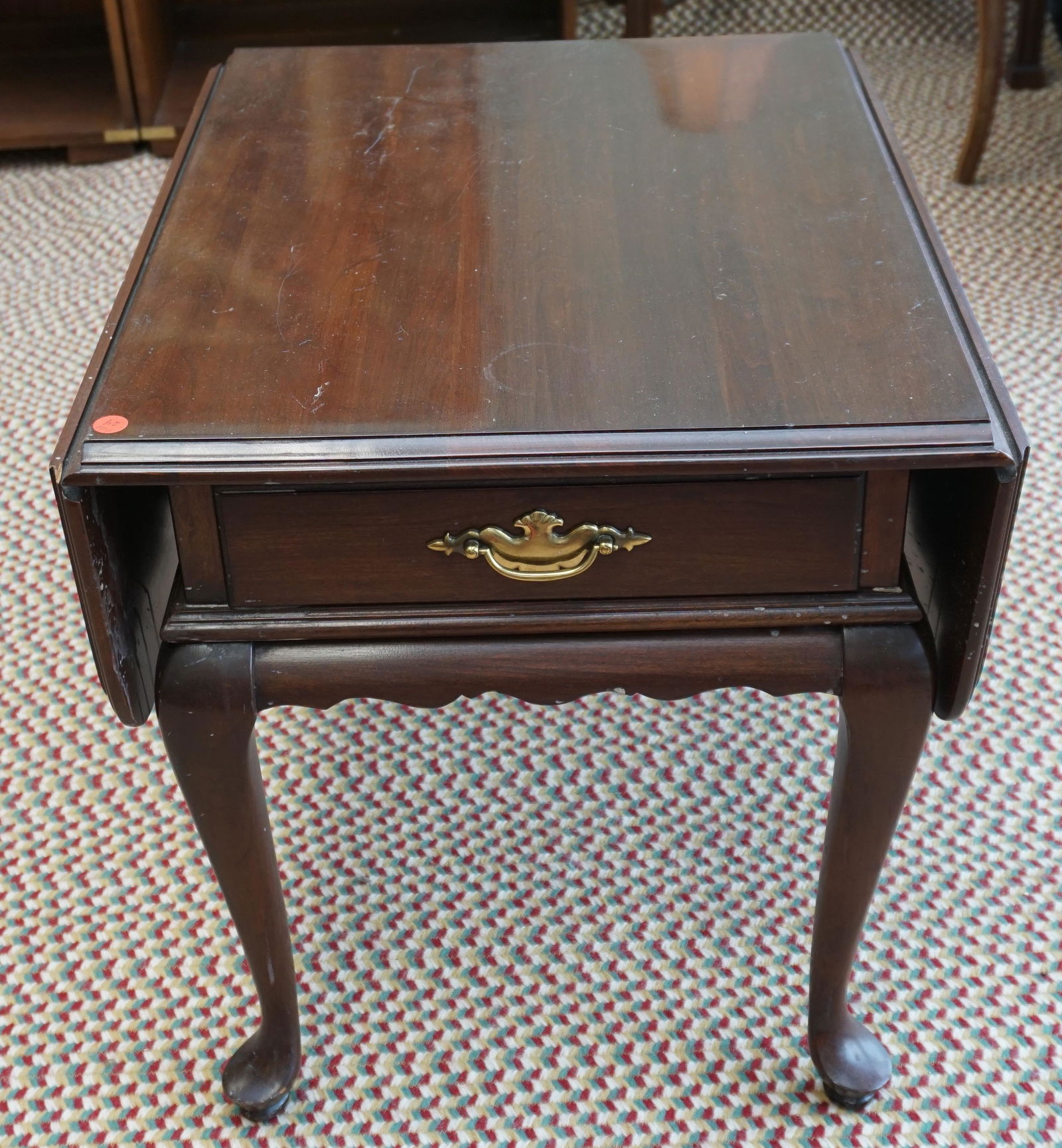 VINTAGE MAHOGANY DROP LEAF SIDE TABLE (1 of 7)