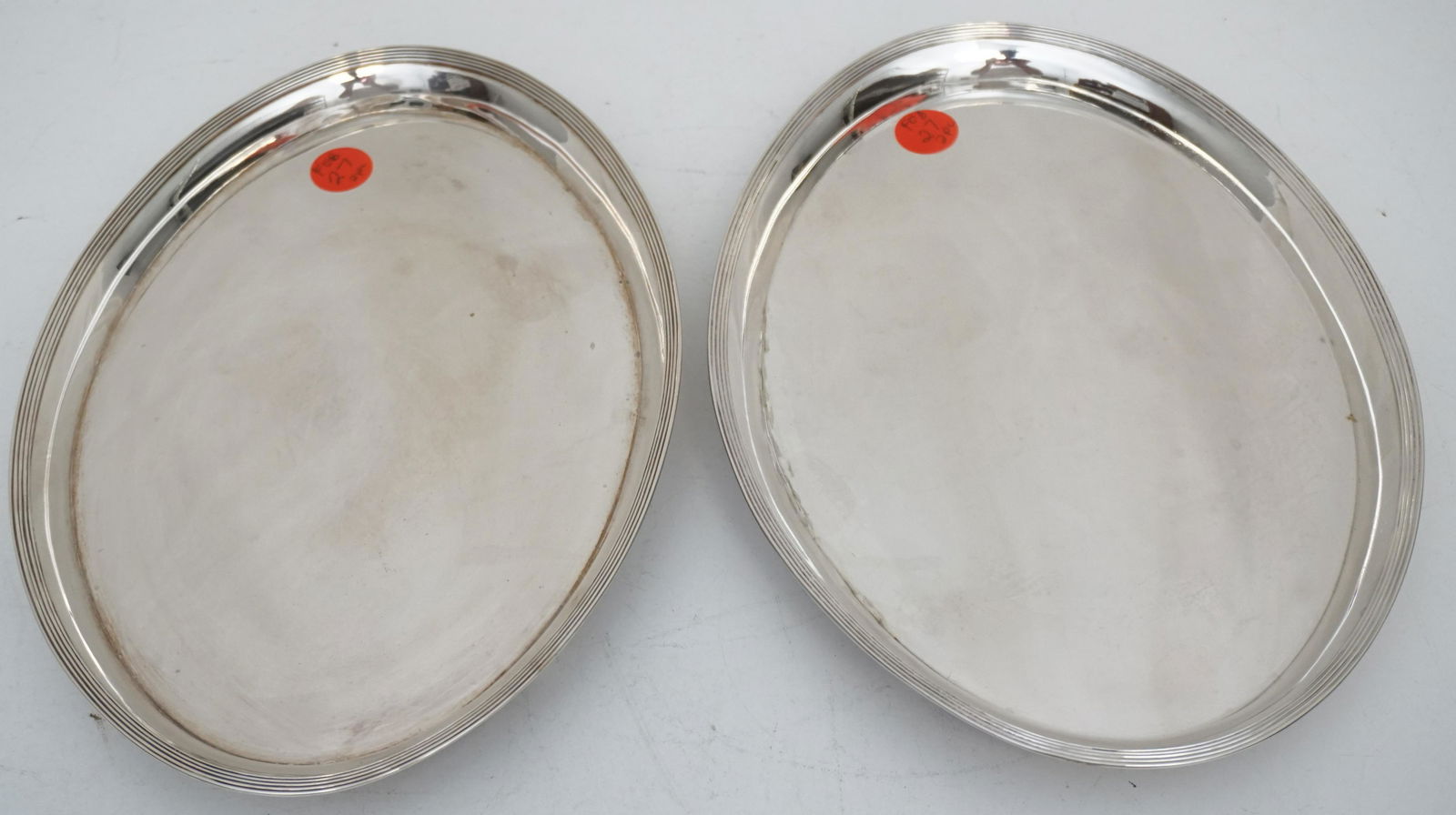 PAIR ENGLISH SILVERPLATE TRAYS (1 of 7)