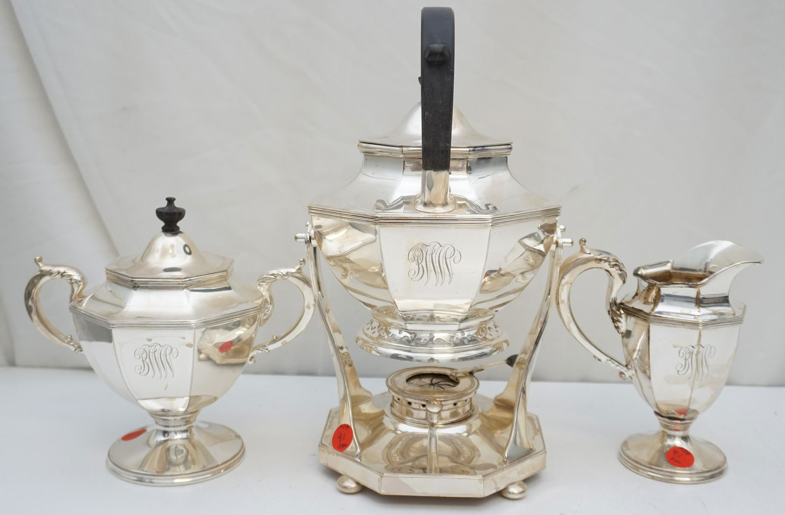 3 PC GORHAM SILVERPLATE TEA / COFFEE SET (1 of 9)