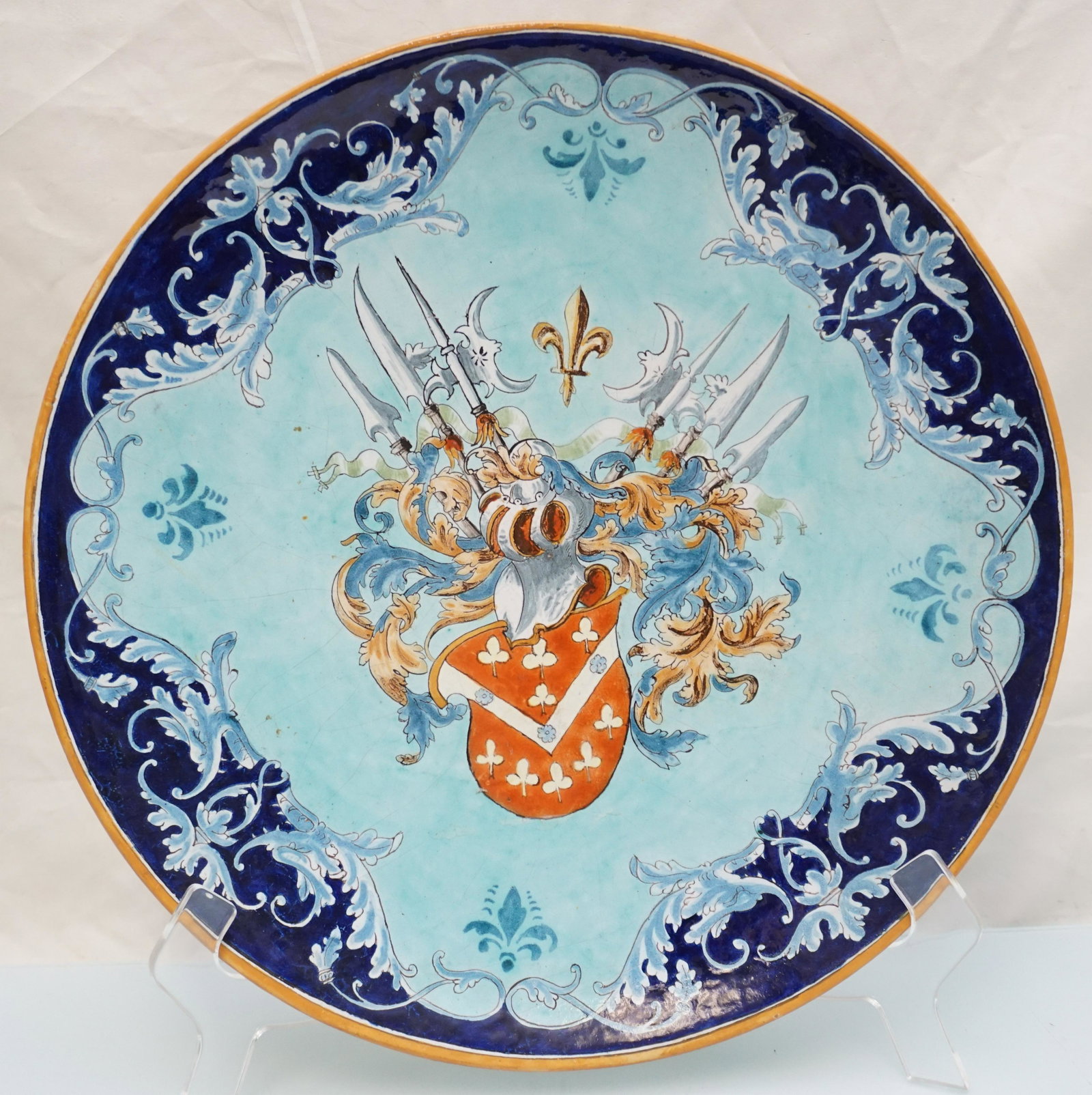 LARGE 19th c ULYSSE BESNARD CHARGER (1 of 5)