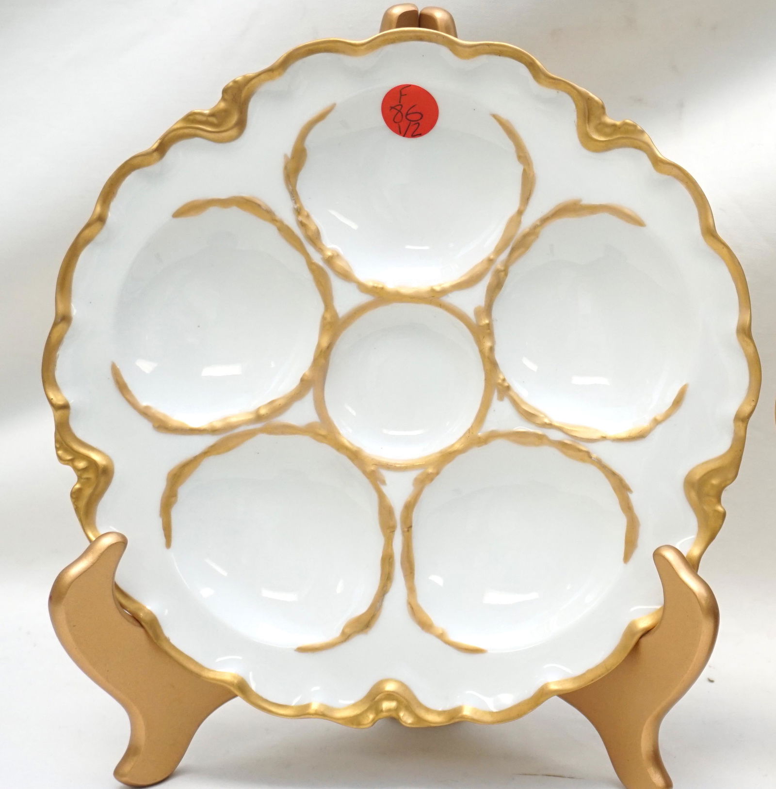 2PC ANTIQUE HAVILAND LIMOGES OYSTER PLATES (1 of 9)