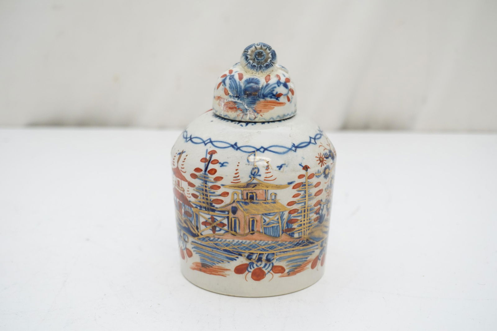 ANTIQUE c 1790 LEEDS TEA CANISTER (1 of 9)