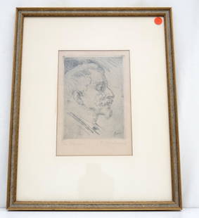 ELLSWORTH WOODWARD ORIGINAL ETCHING: Ellsworth Woodward (American/Louisiana, 1861-1939) Etching "The Squire". Pencil-signed and titled by the artist lower margin, initialed "E.W." in the plate. Ellsworth Woodward was an American artist a