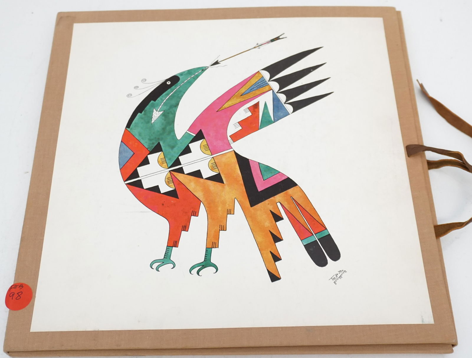 RARE R.C. GORMAN PORTFOLIO: Vintage 1972 very rare and hard to find portfolio of 5 R. C. Gorman (1931-2005) Lithographs published by the Museum of the American Indian, New York by Dr. Frederick Dockstader (1919-1998) anthropolog