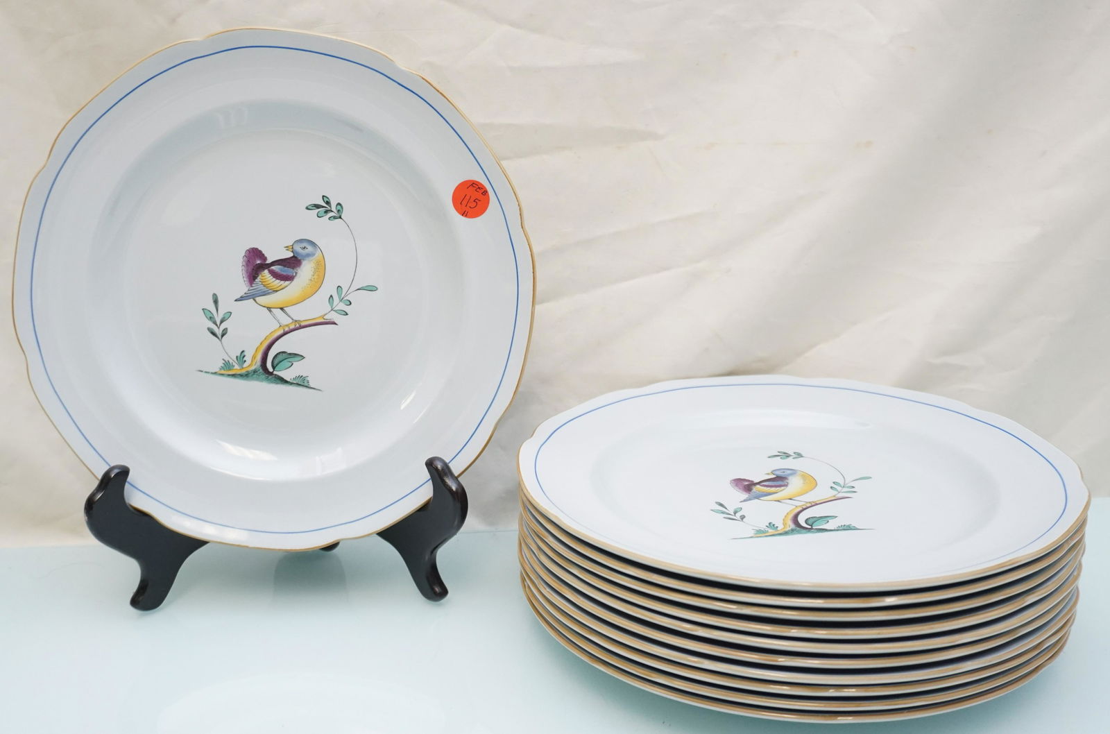 11 SPODE QUEENS BIRD DINNER PLATES (1 of 4)