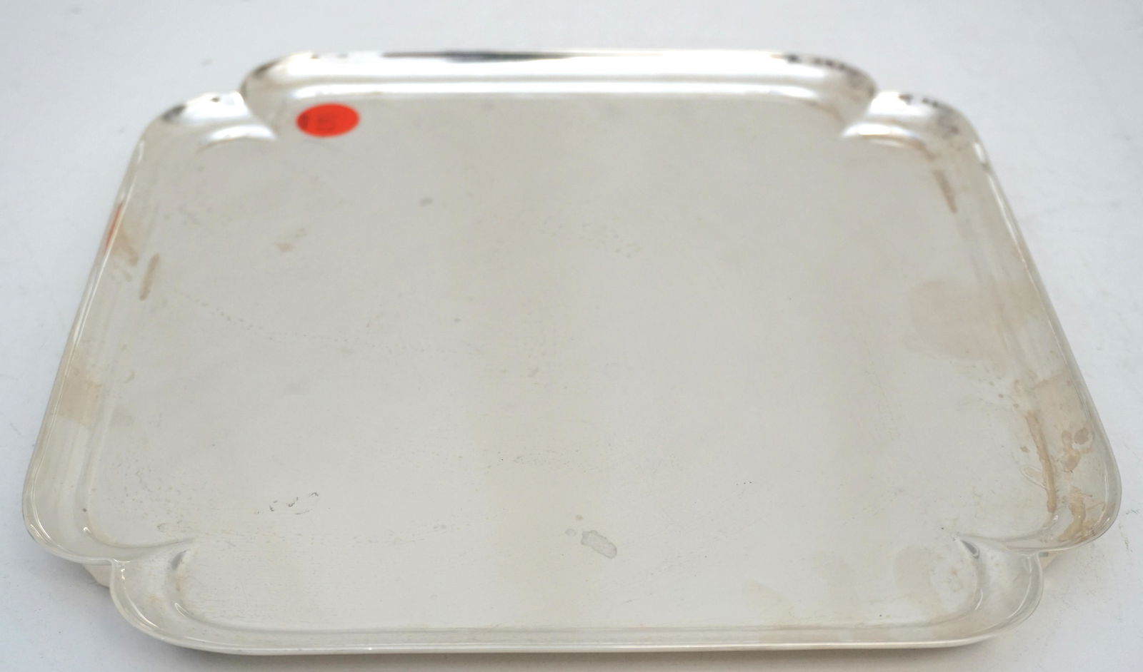 AMERICAN STERLING SILVER CANTED SQUARE SALVER (1 of 6)