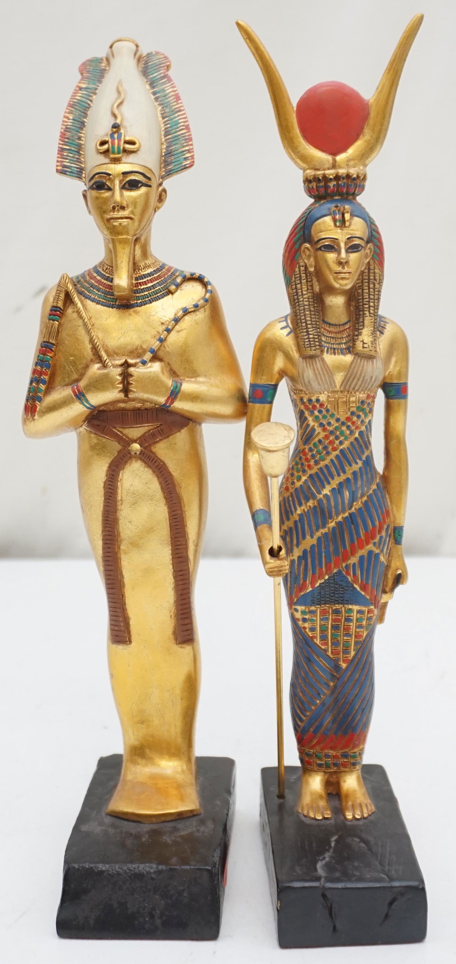 AGI ISIS & OSIRIS GILT STATUES (1 of 10)