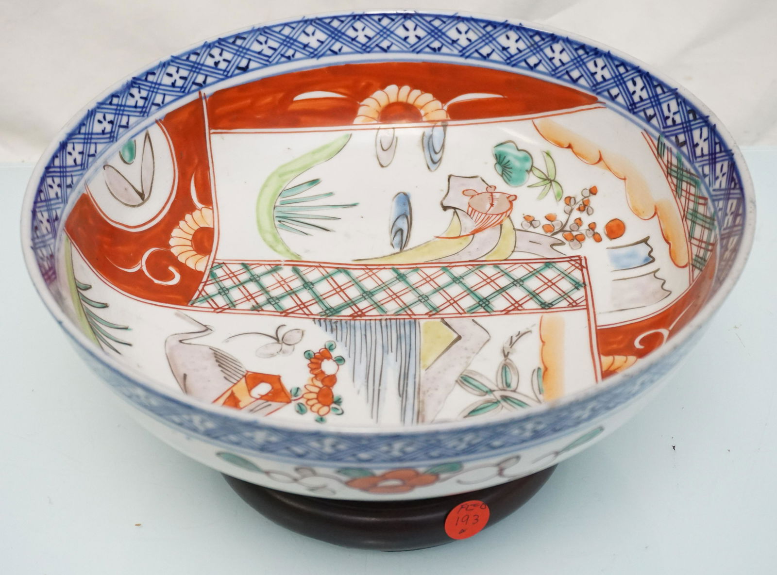 MEIJI JAPANESE IMARI BOWL W STAND (1 of 11)