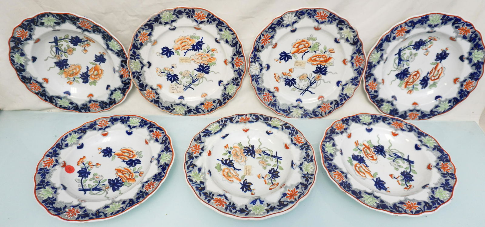 7 pc ANTIQUE ENGLISH CHAMBERLAINS CHINOISERIE IMARI (1 of 14)